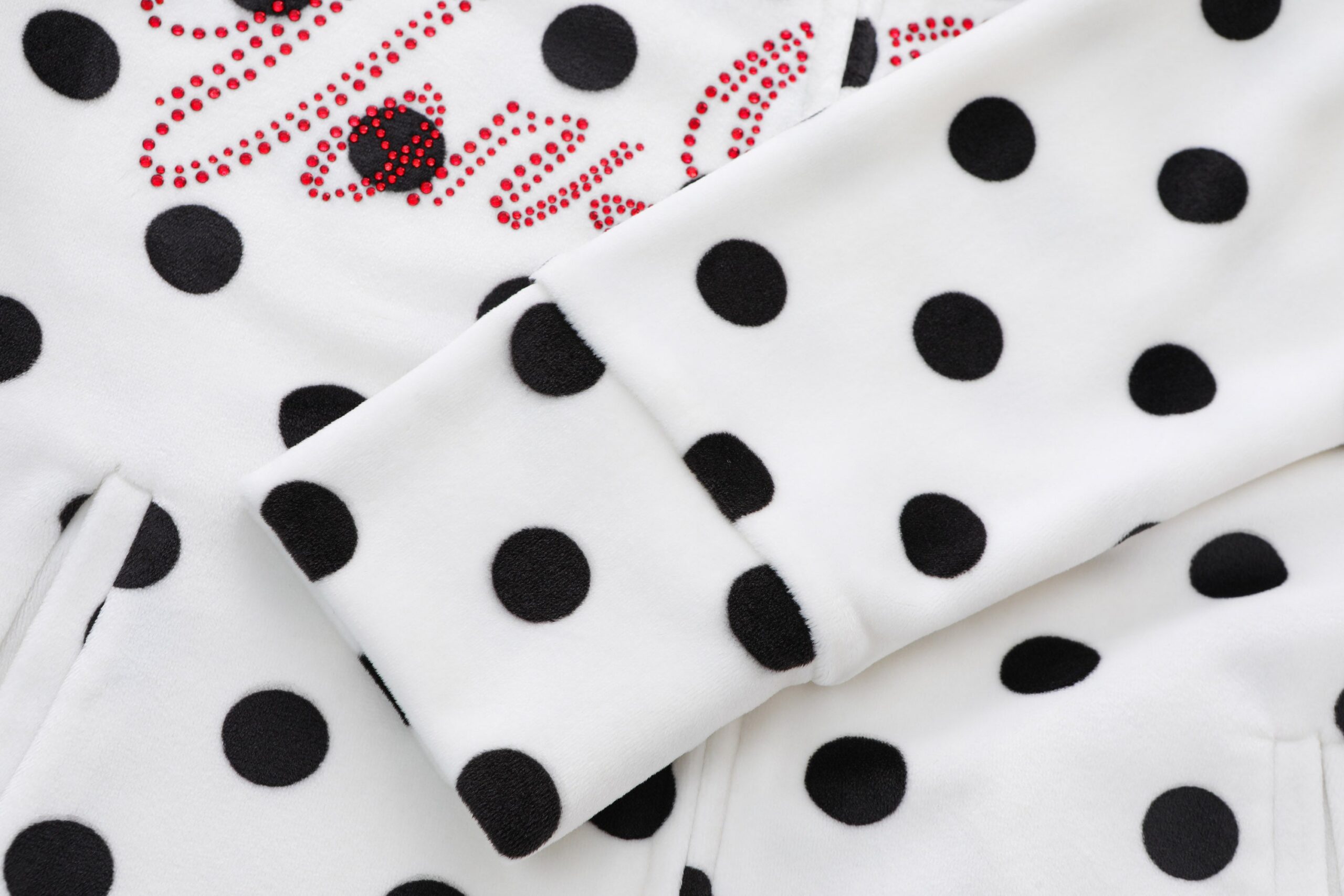 Velour Zip Up - Polka Dot - Image 10