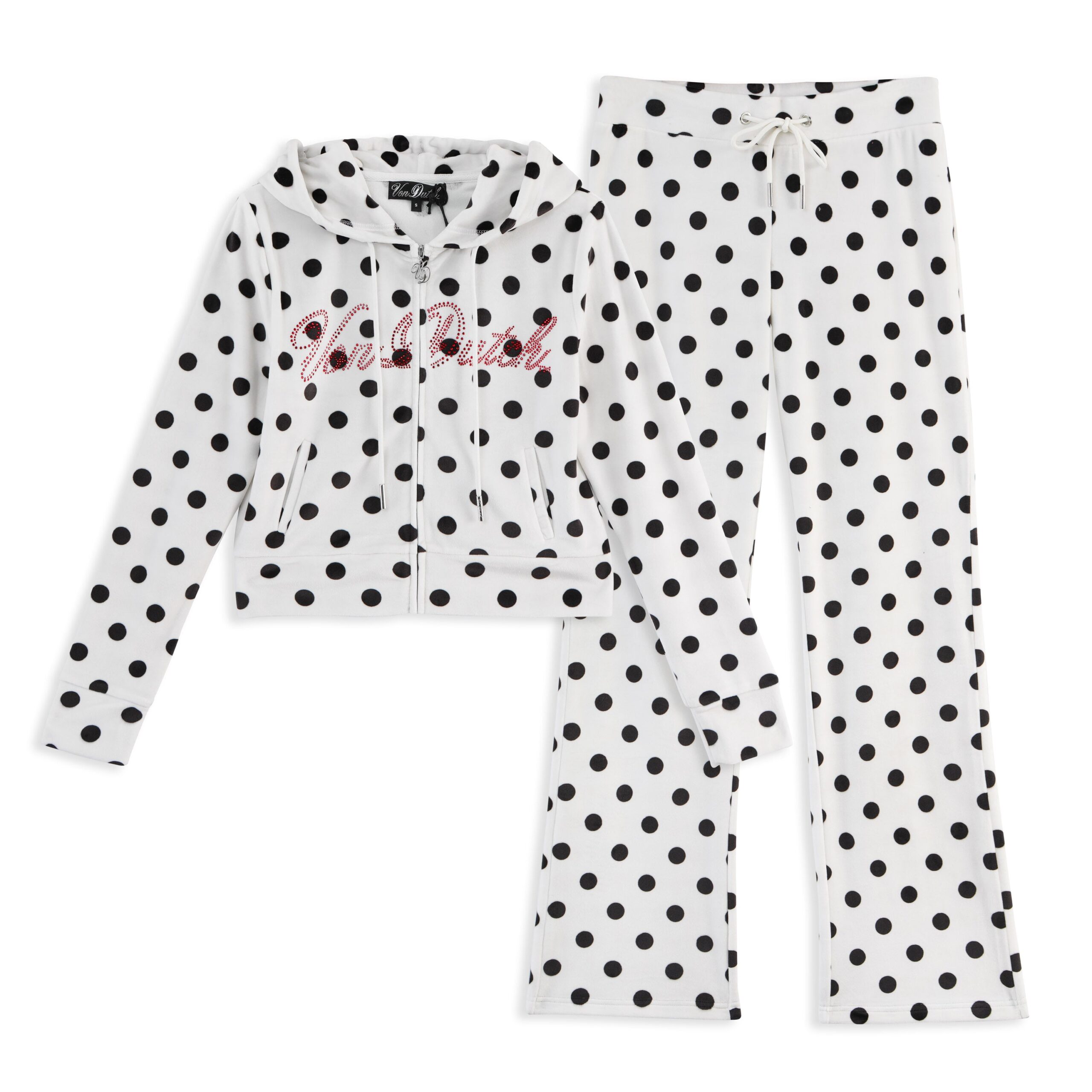 Velour Zip Up - Polka Dot - Image 11
