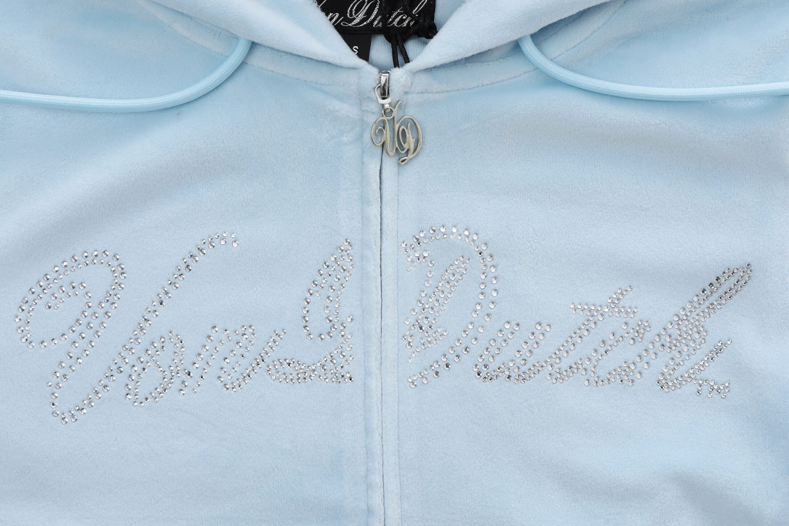 Velour Zip Up - Light Blue - Image 6