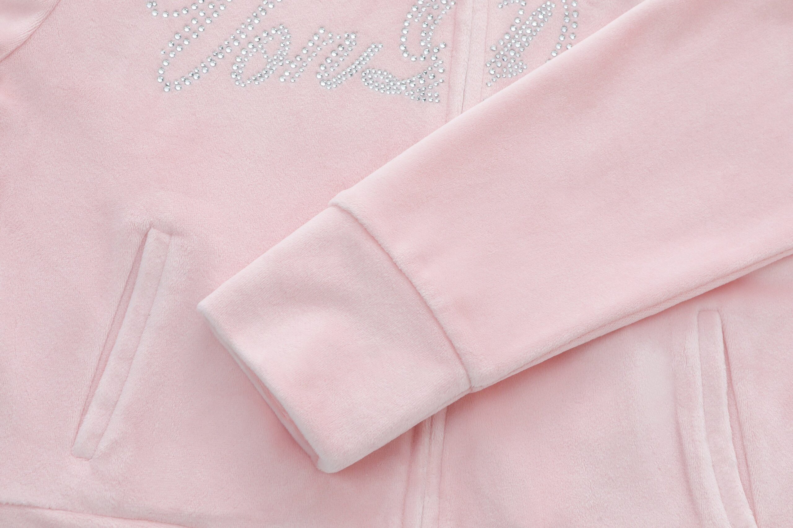Velour Zip Up - Pink - Image 9