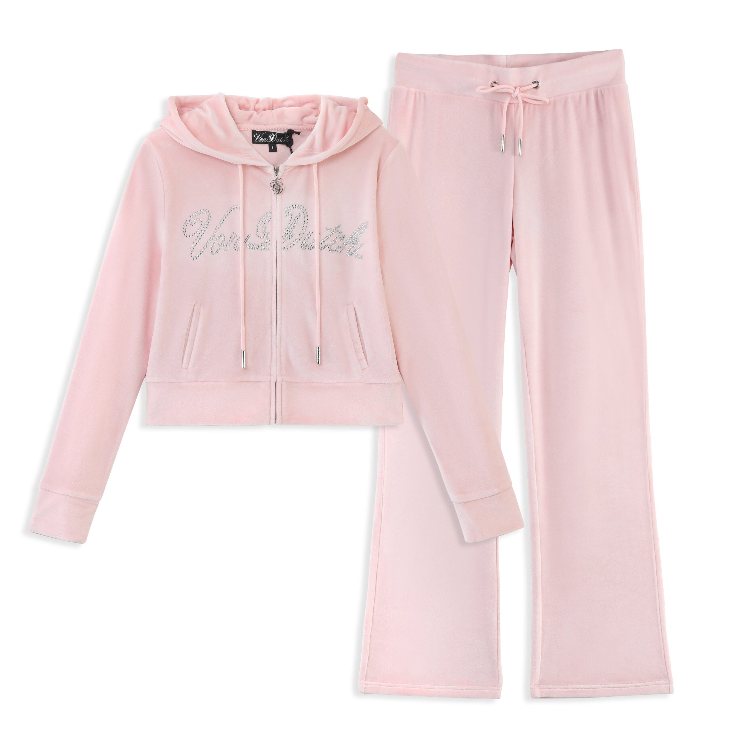 Velour Zip Up - Pink - Image 10