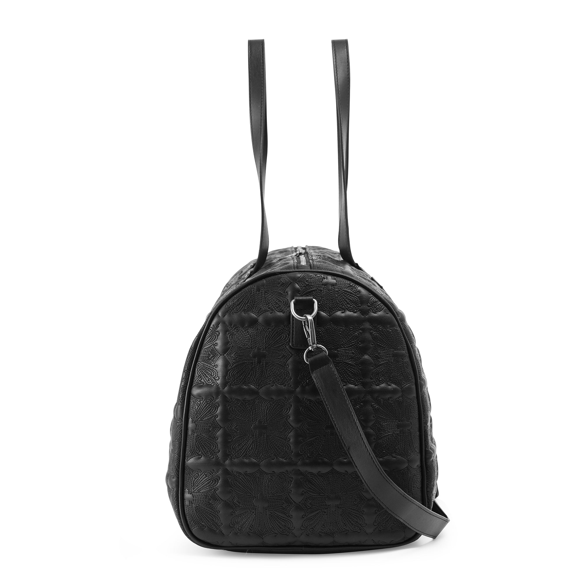Von Dutch Embroidered Chopper Duffle Bag - Black - Image 6