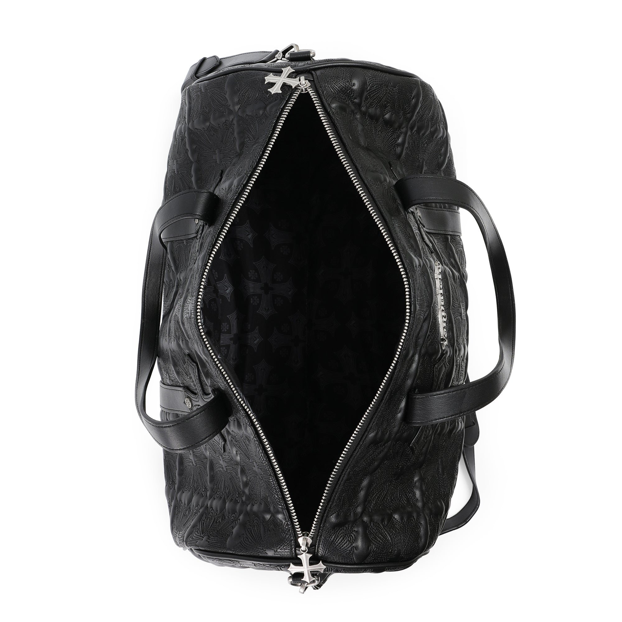 Von Dutch Embroidered Chopper Duffle Bag - Black - Image 4