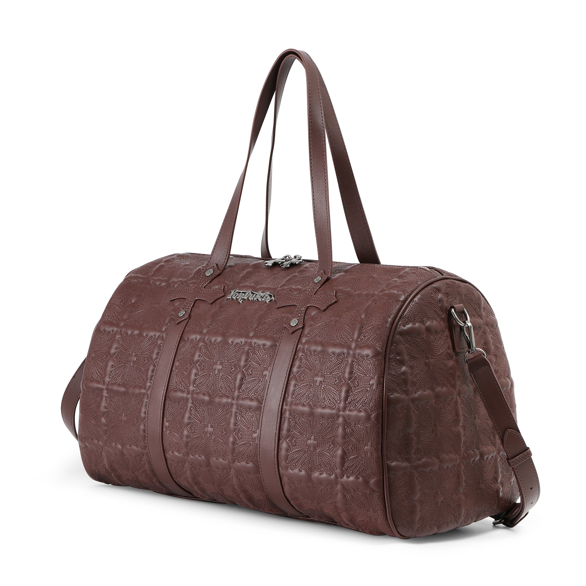 Von Dutch Embroidered Chopper Duffle Bag - Brown - Image 2