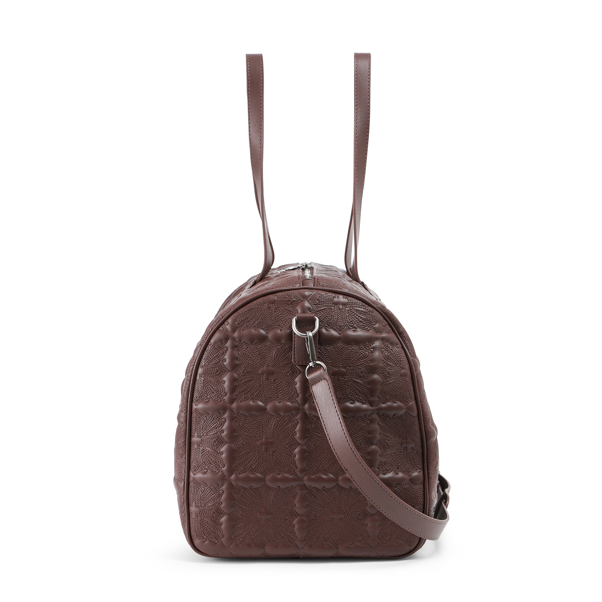 Von Dutch Embroidered Chopper Duffle Bag - Brown - Image 4