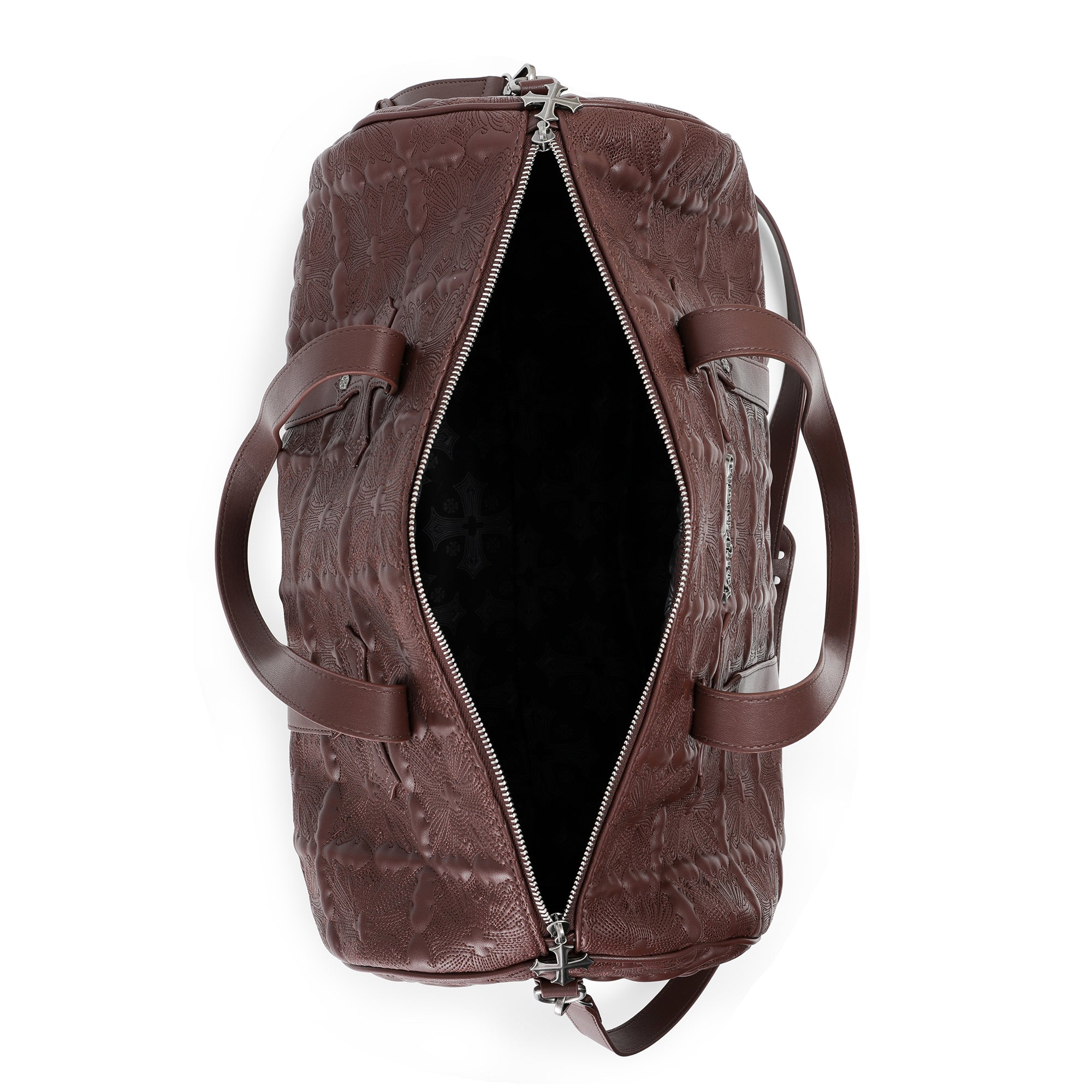 Von Dutch Embroidered Chopper Duffle Bag - Brown - Image 5
