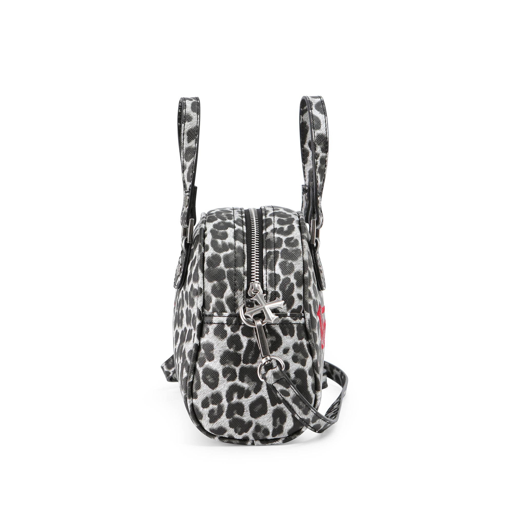 Von Dutch Chopper Cross Bowling Bag - Red Leopard Print - Image 4