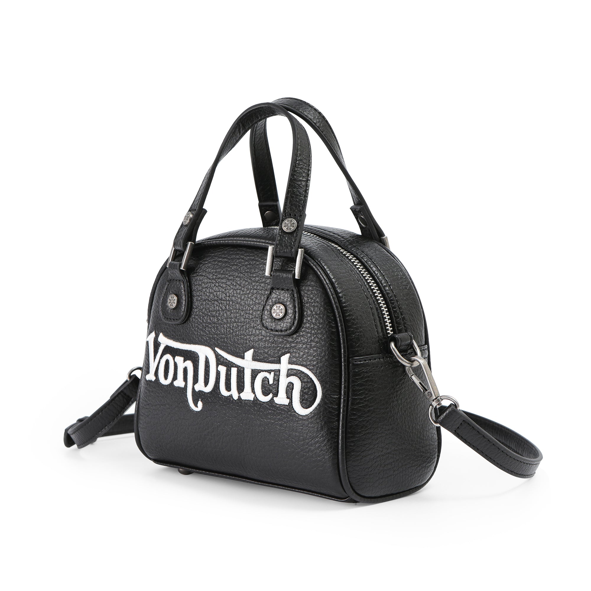 Von Dutch Chopper Cross Bowling Bag - Black & White - Image 2