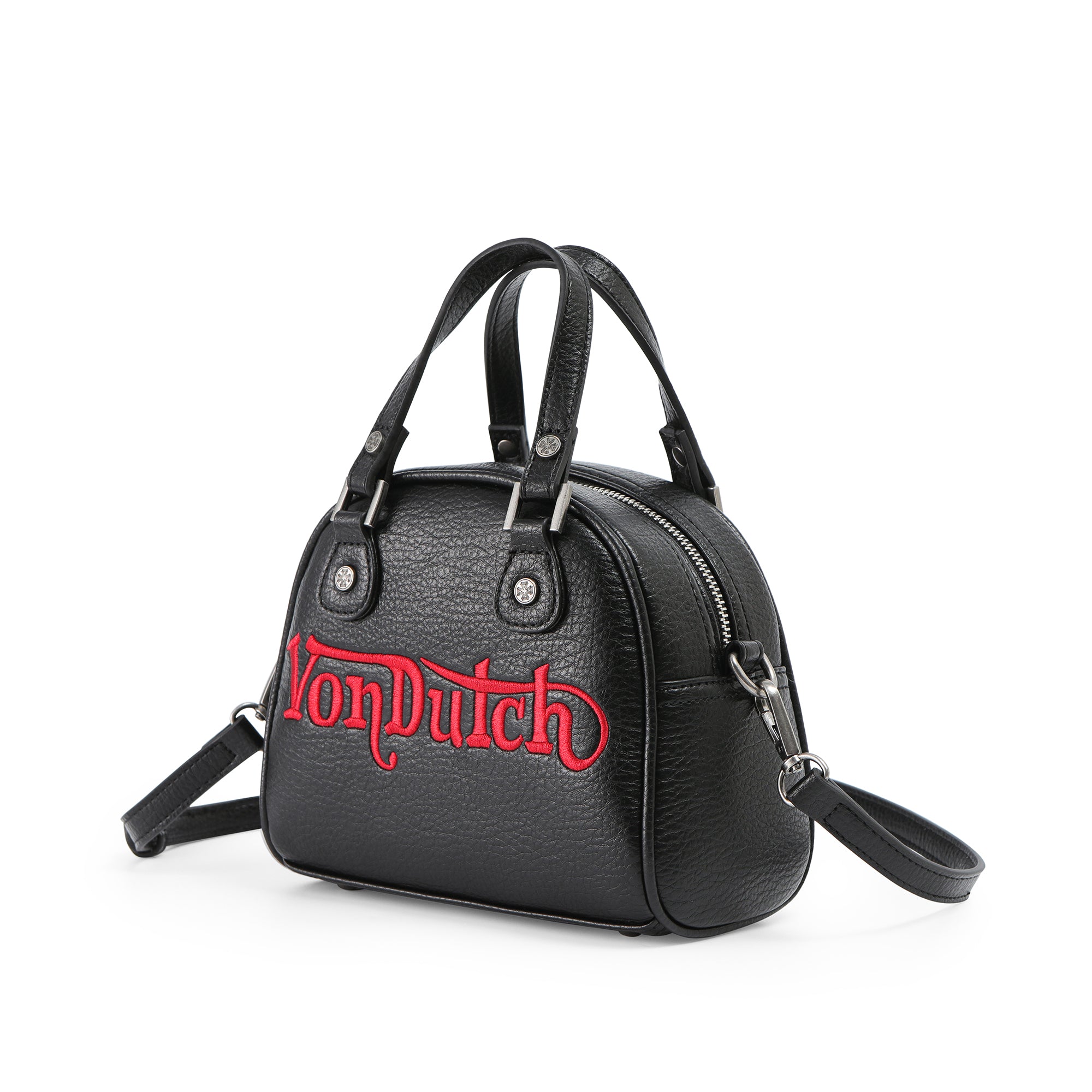 Von Dutch Chopper Cross Bowling Bag - Black & Red - Image 2