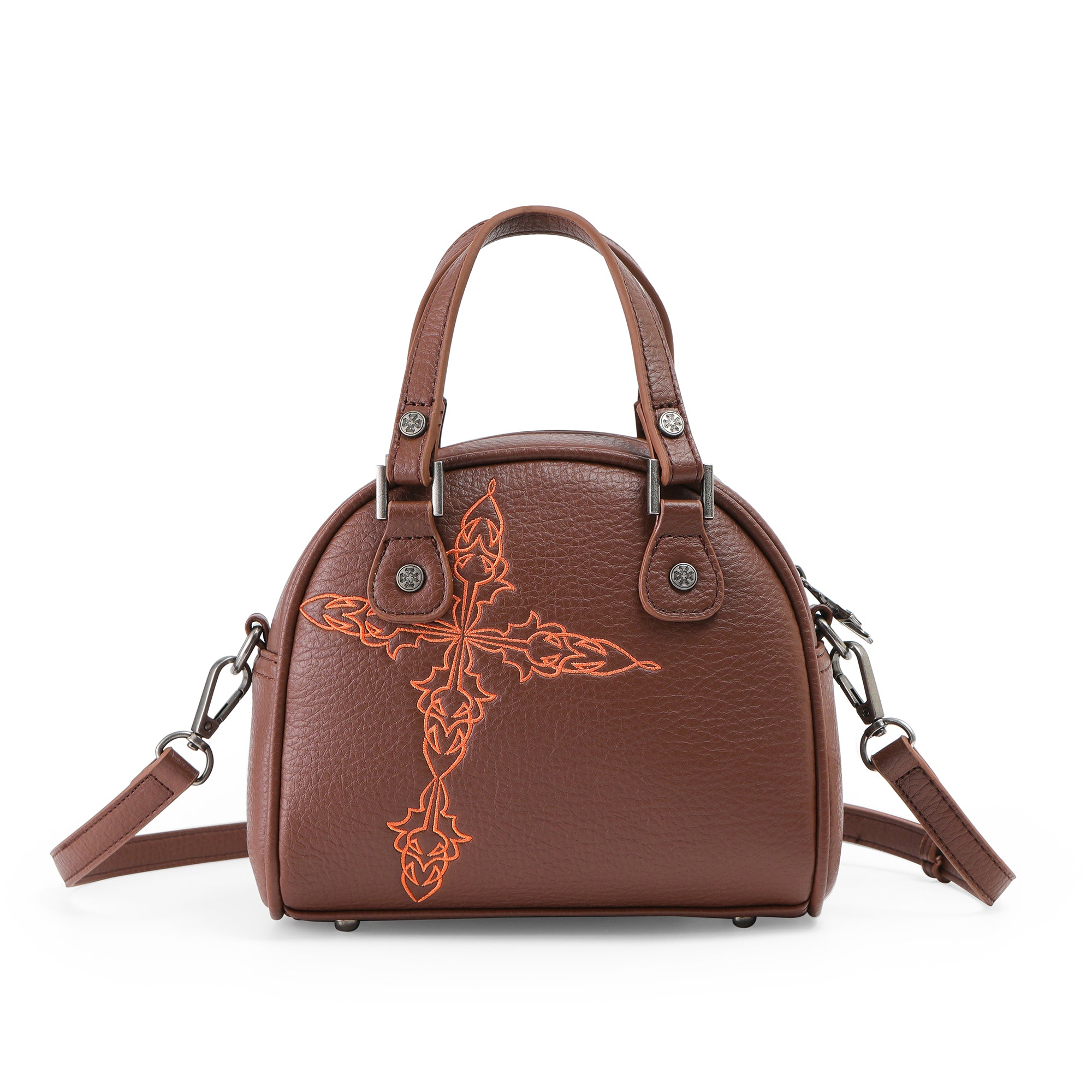 Von Dutch Chopper Cross Bowling Bag - Brown & Orange - Image 3
