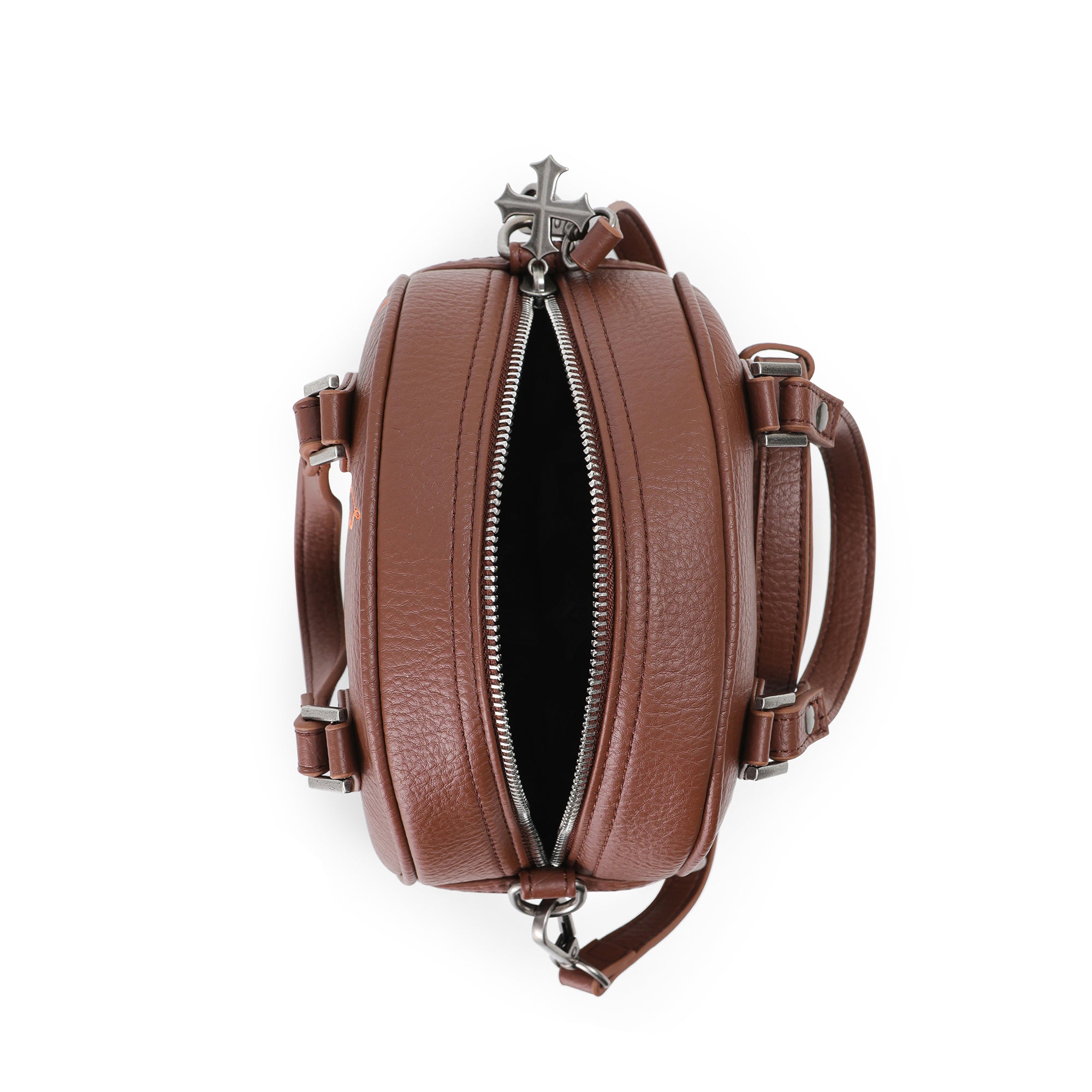 Von Dutch Chopper Cross Bowling Bag - Brown & Orange - Image 5