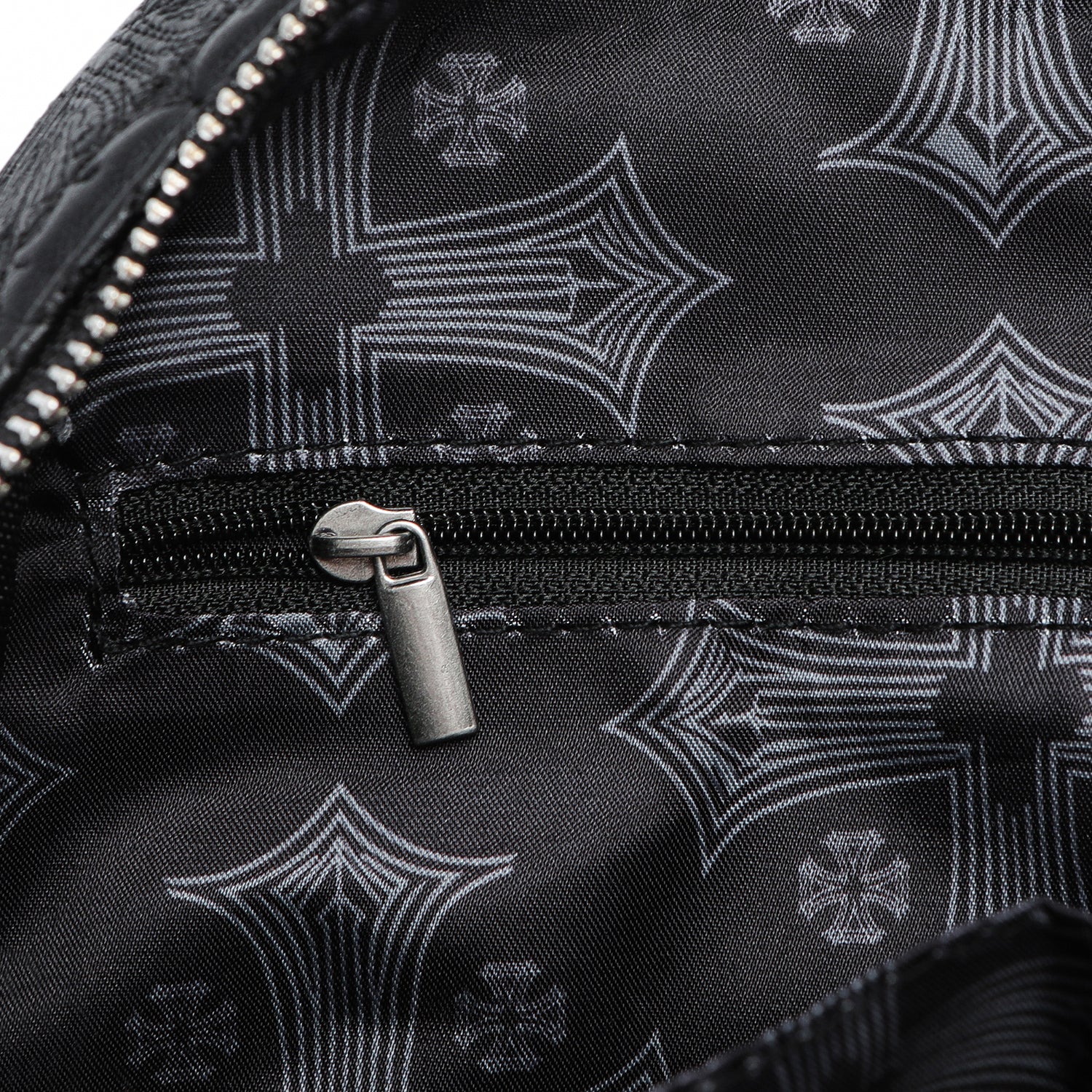 Von Dutch Embroidered Chopper Bowling Bag - Black - Image 6