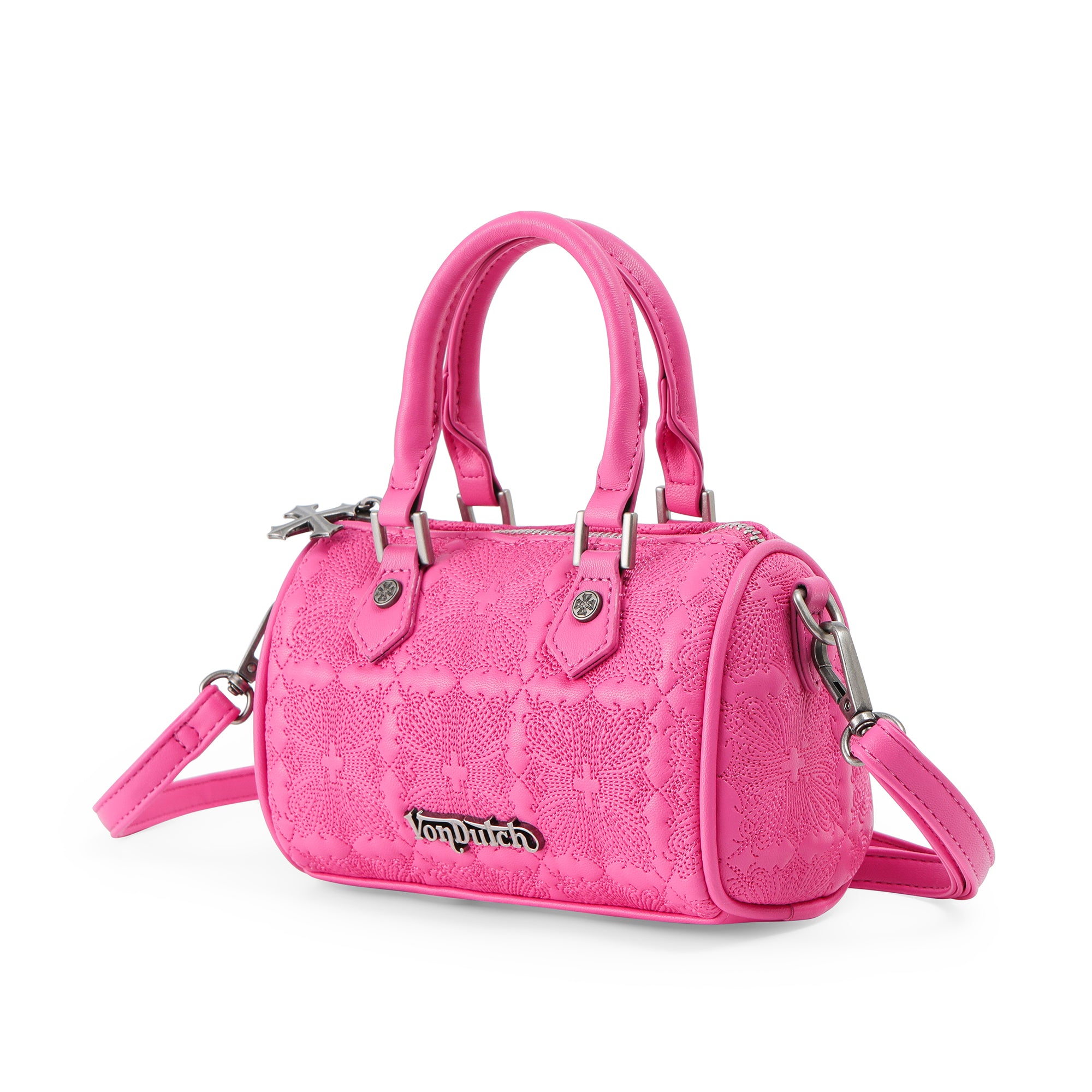 Von Dutch Embroidered Chopper Hanna Bag - Hot Pink - Image 2