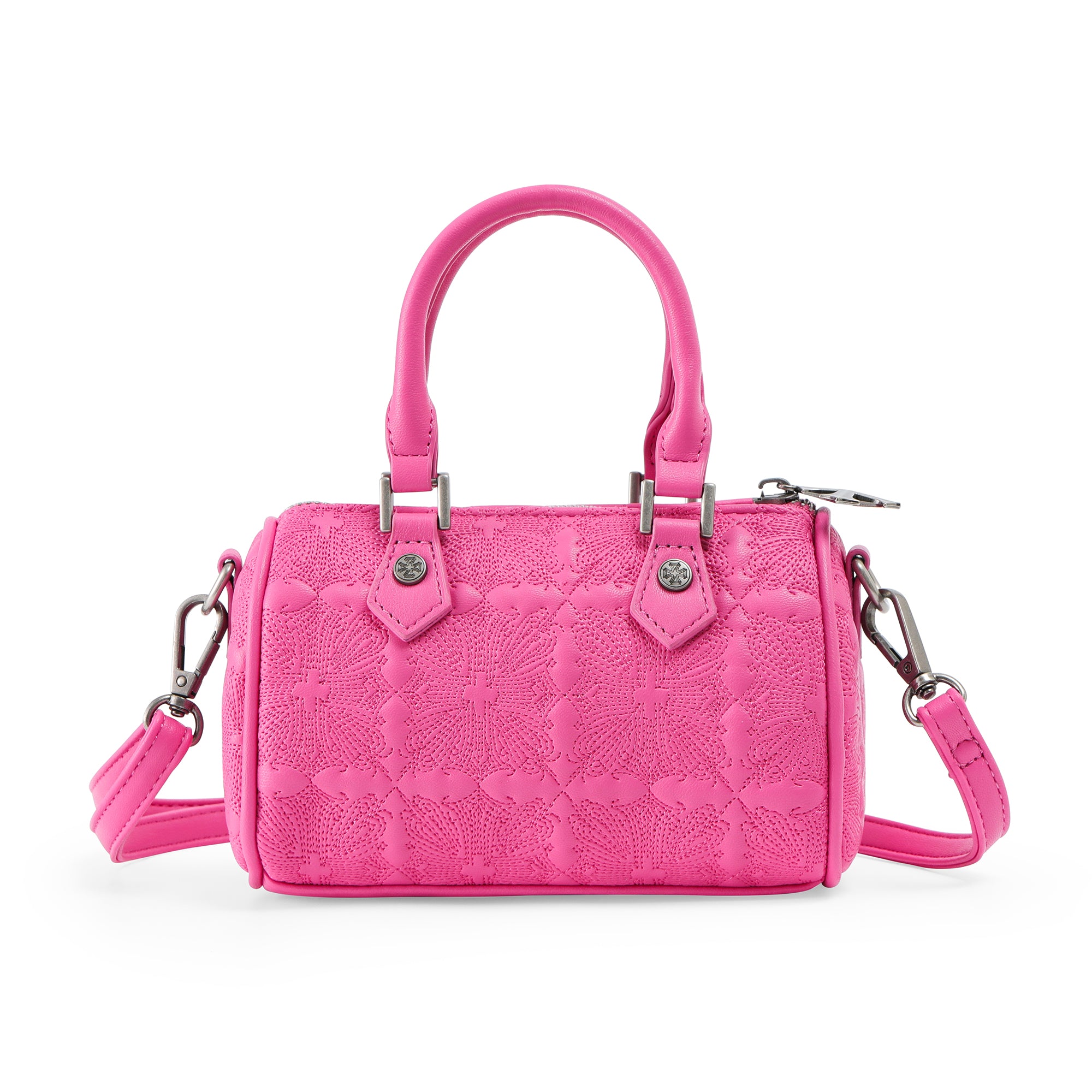 Von Dutch Embroidered Chopper Hanna Bag - Hot Pink - Image 3