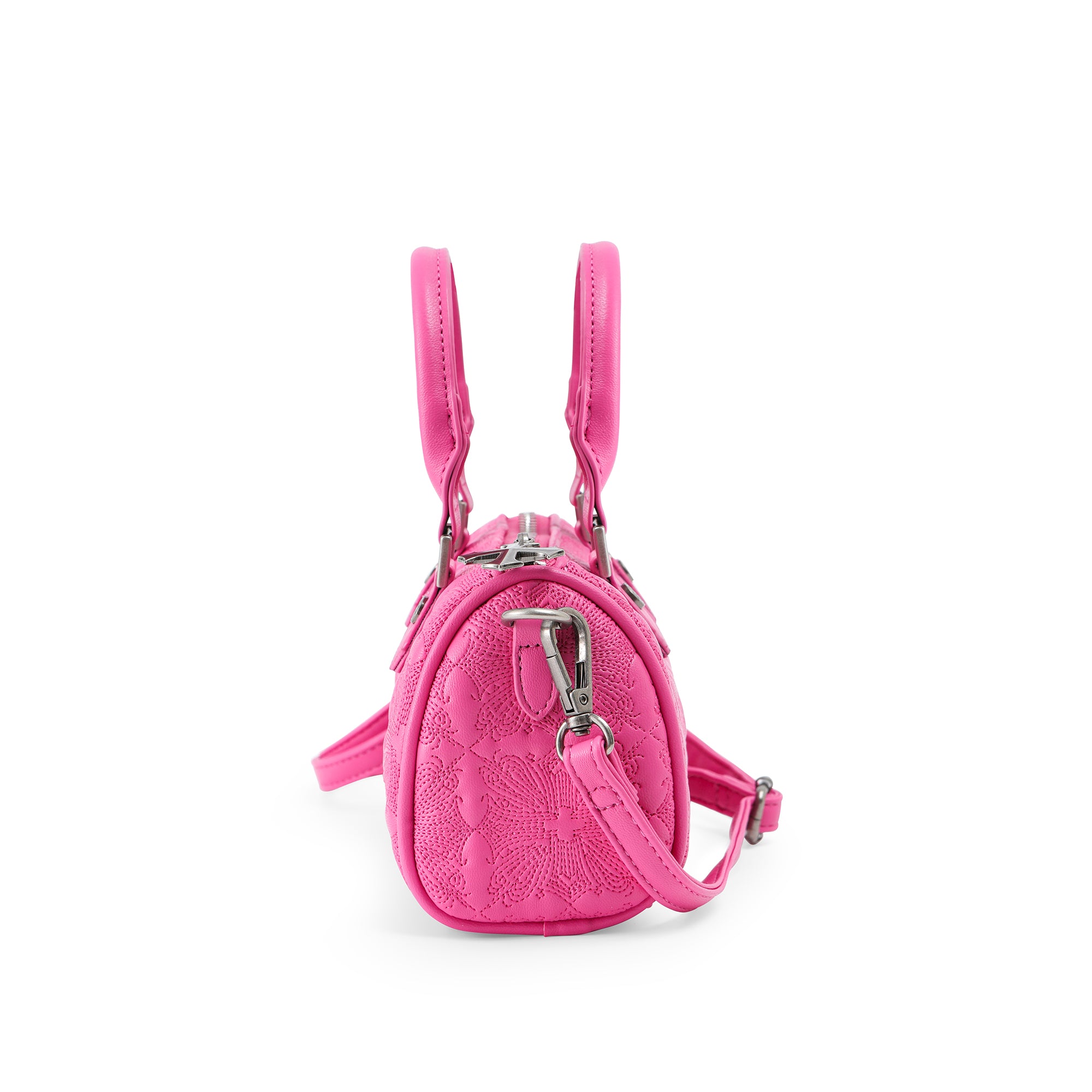 Von Dutch Embroidered Chopper Hanna Bag - Hot Pink - Image 4