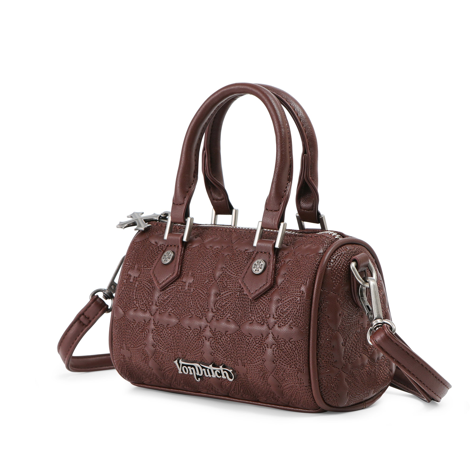 Von Dutch Embroidered Chopper Hanna Bag - Brown - Image 2