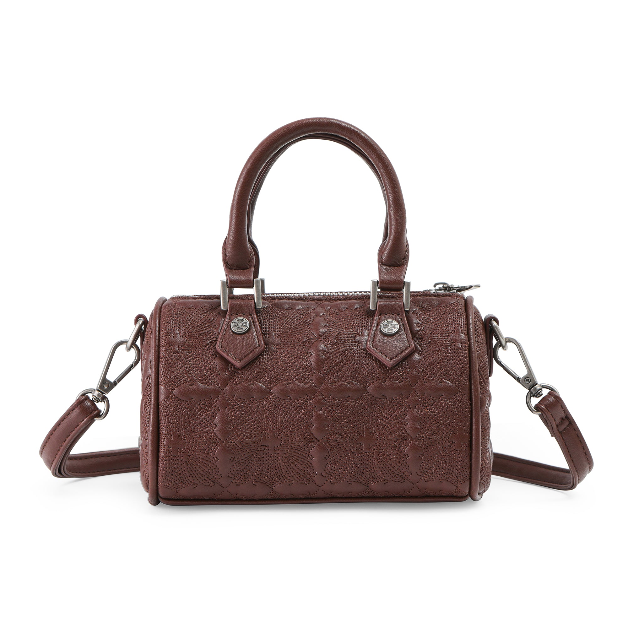Von Dutch Embroidered Chopper Hanna Bag - Brown - Image 3