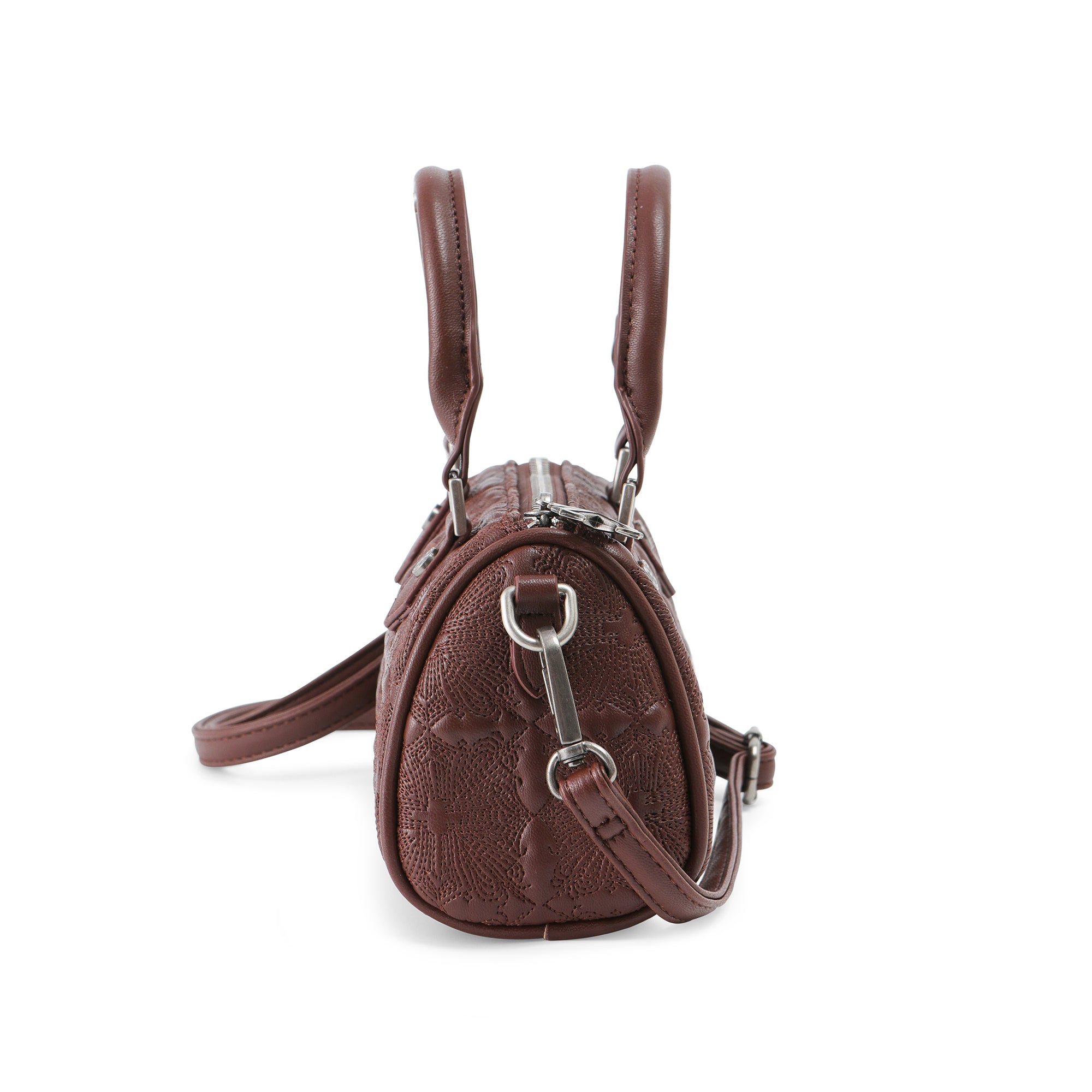 Von Dutch Embroidered Chopper Hanna Bag - Brown - Image 4