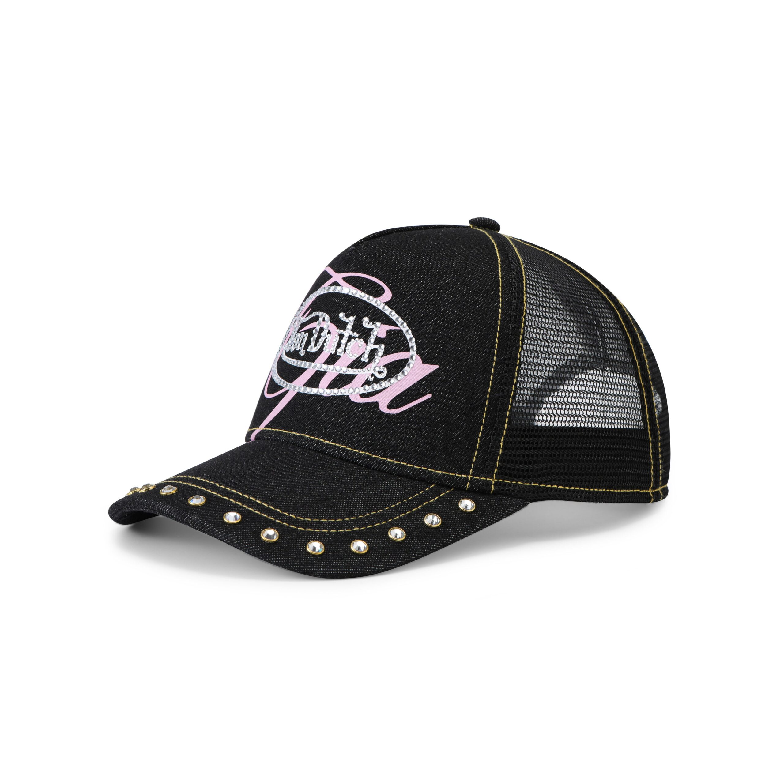 I.AM.GIA X VON DUTCH BLACK DENIM TRUCKER HAT - Image 4