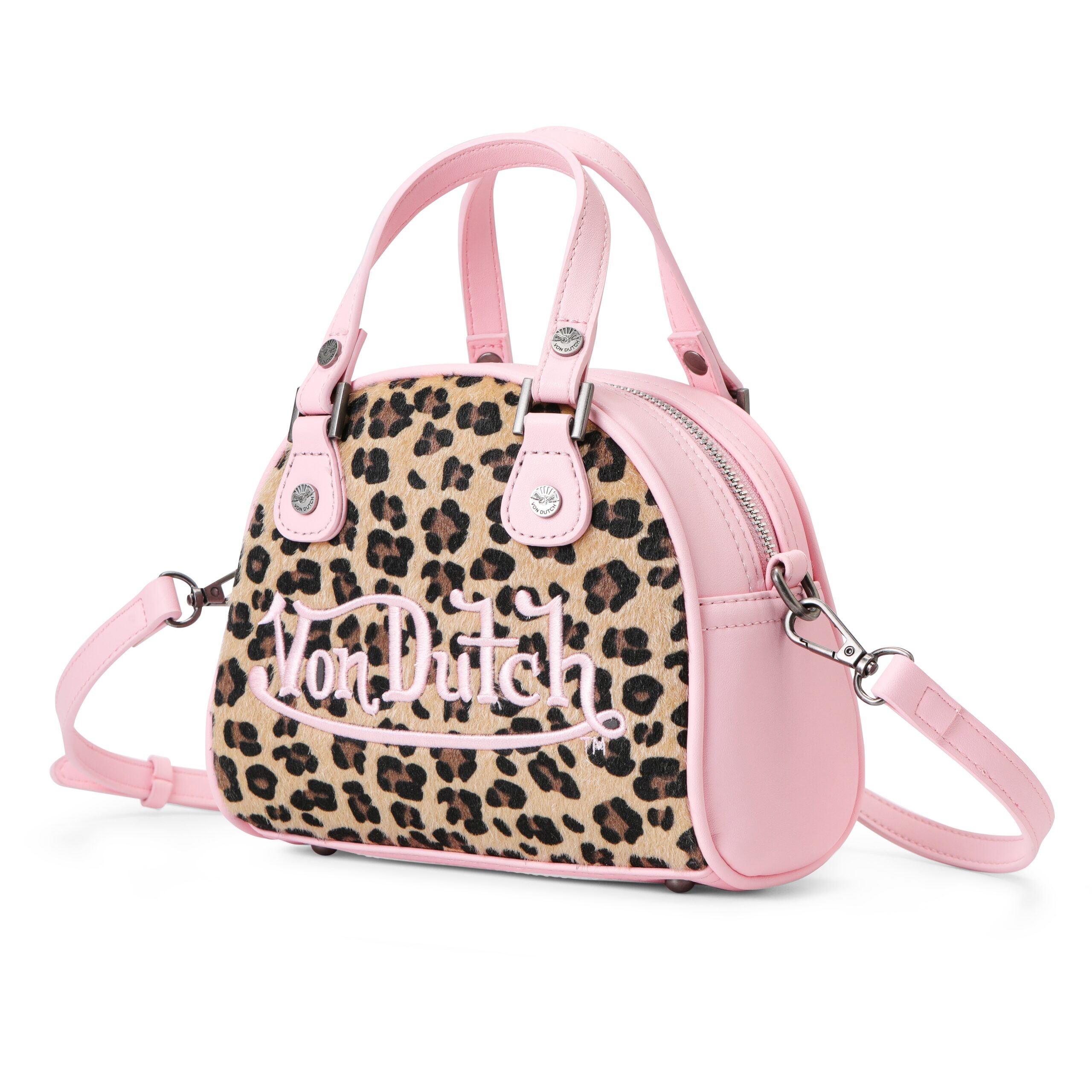 Von Dutch Pink Cheetah Bowling Bag - Image 2