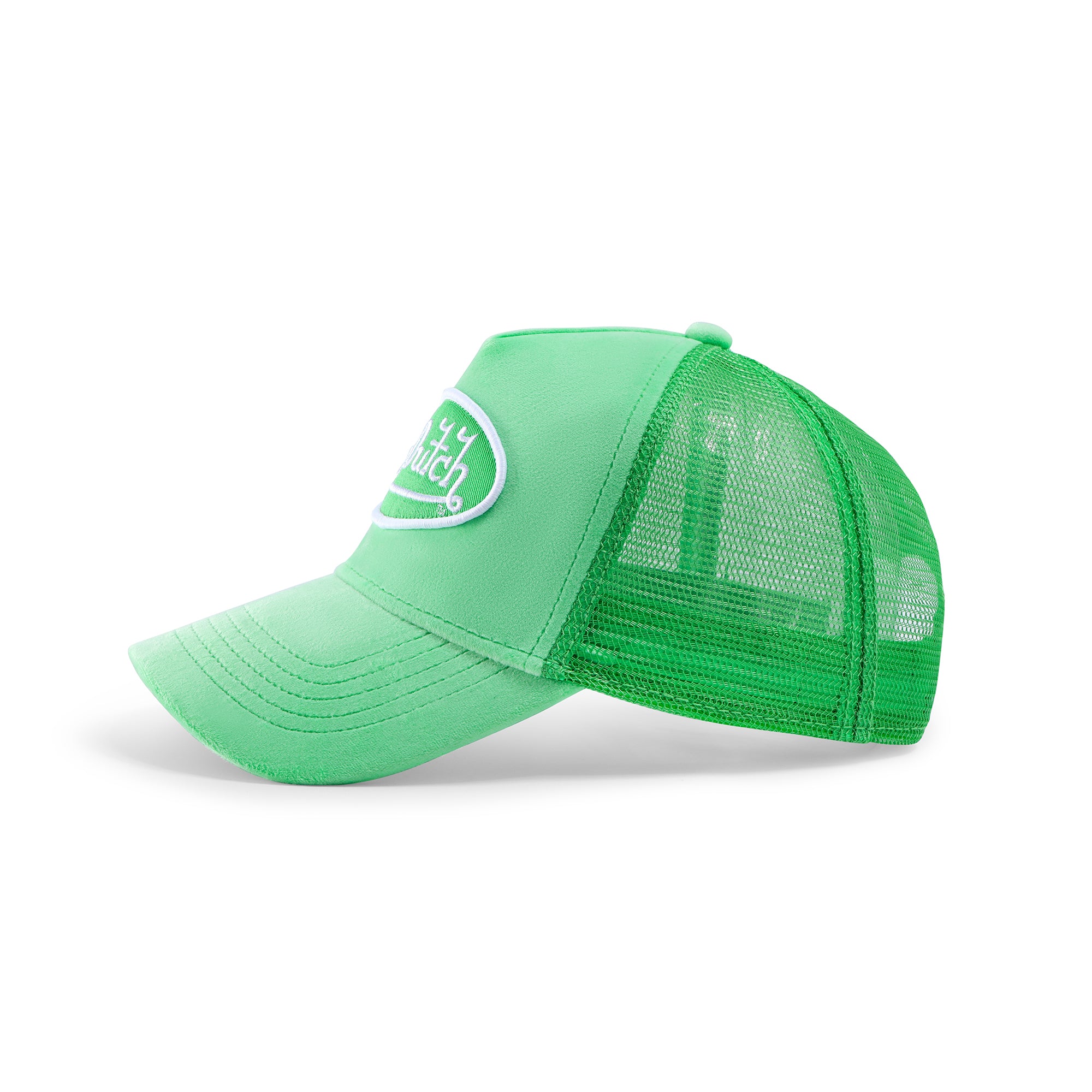 Von Dutch Lime Velvet Trucker Hat - Image 2