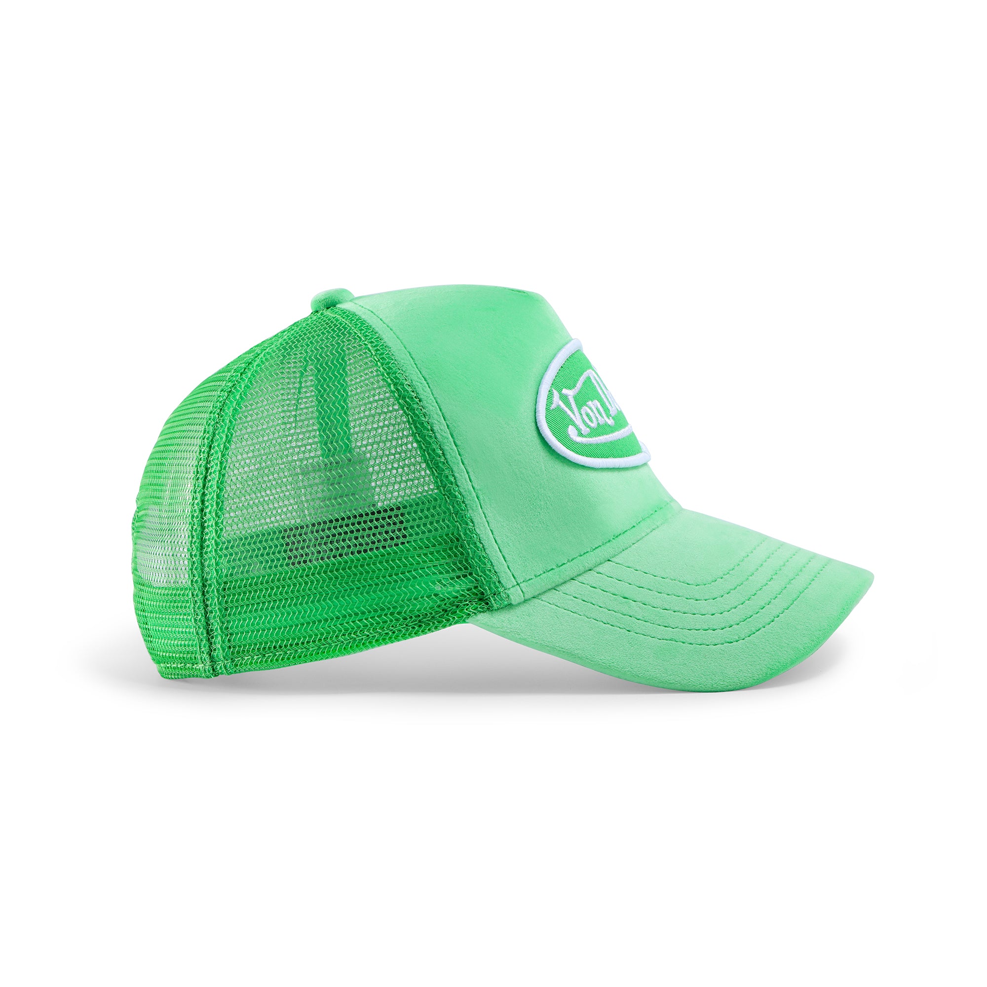 Von Dutch Lime Velvet Trucker Hat - Image 3