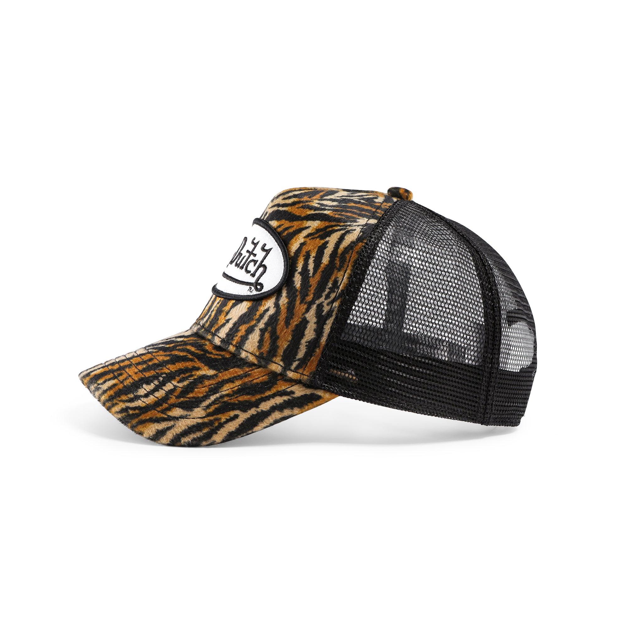 Von Dutch Tiger Stripe Velvet Trucker Hat - Image 2