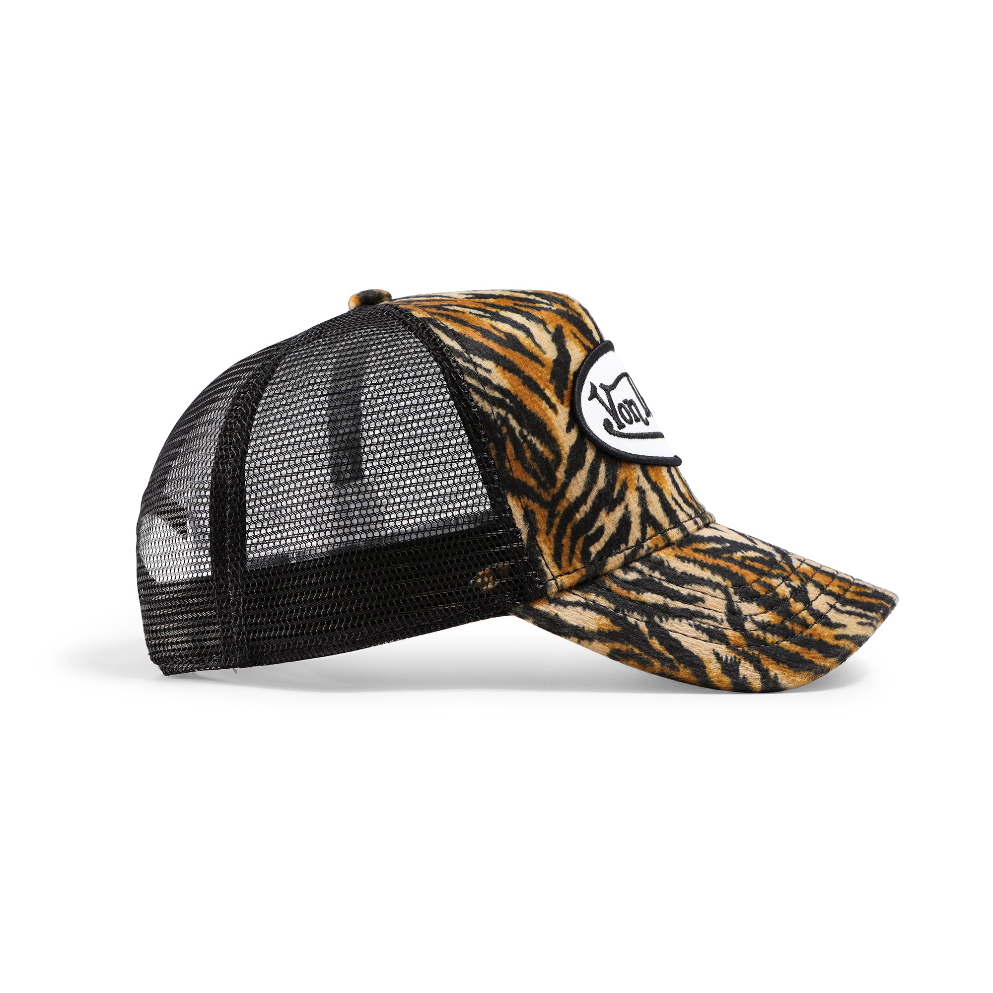Von Dutch Tiger Stripe Velvet Trucker Hat - Image 3