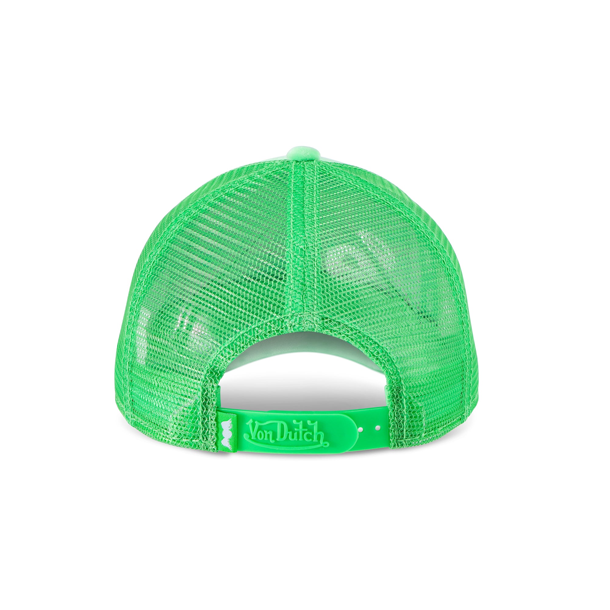 Von Dutch Lime Velvet Trucker Hat - Image 5