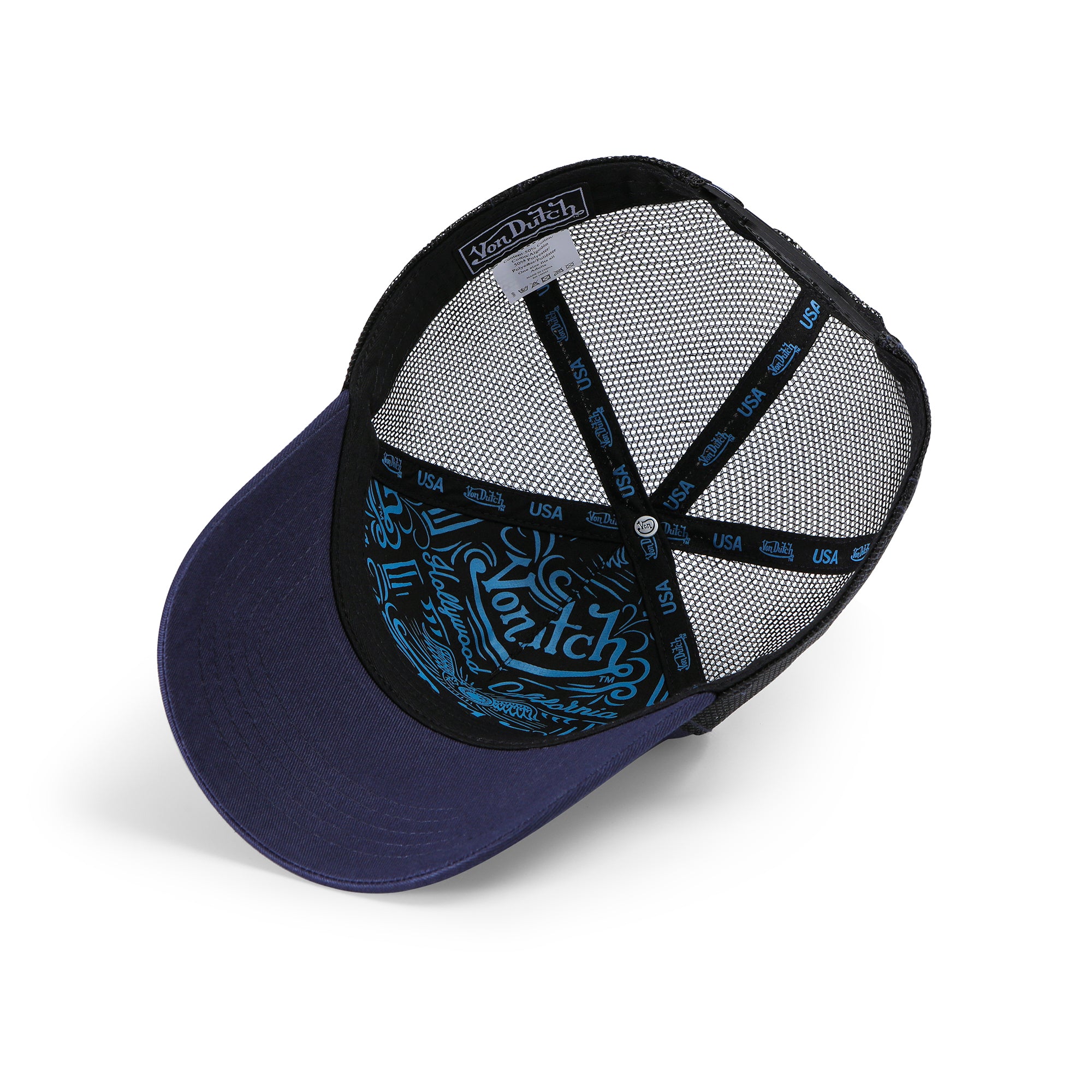Von Dutch Navy. Blue & White Trucker Hat - Image 5