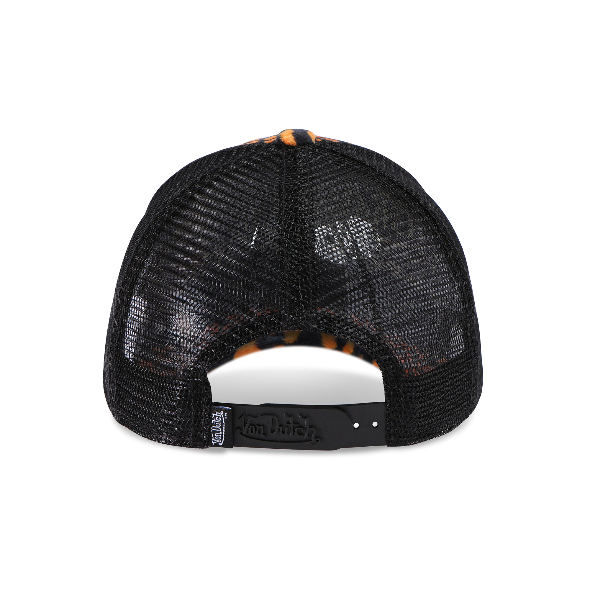 Von Dutch Orange Cheetah Velvet Trucker Hat - Image 4