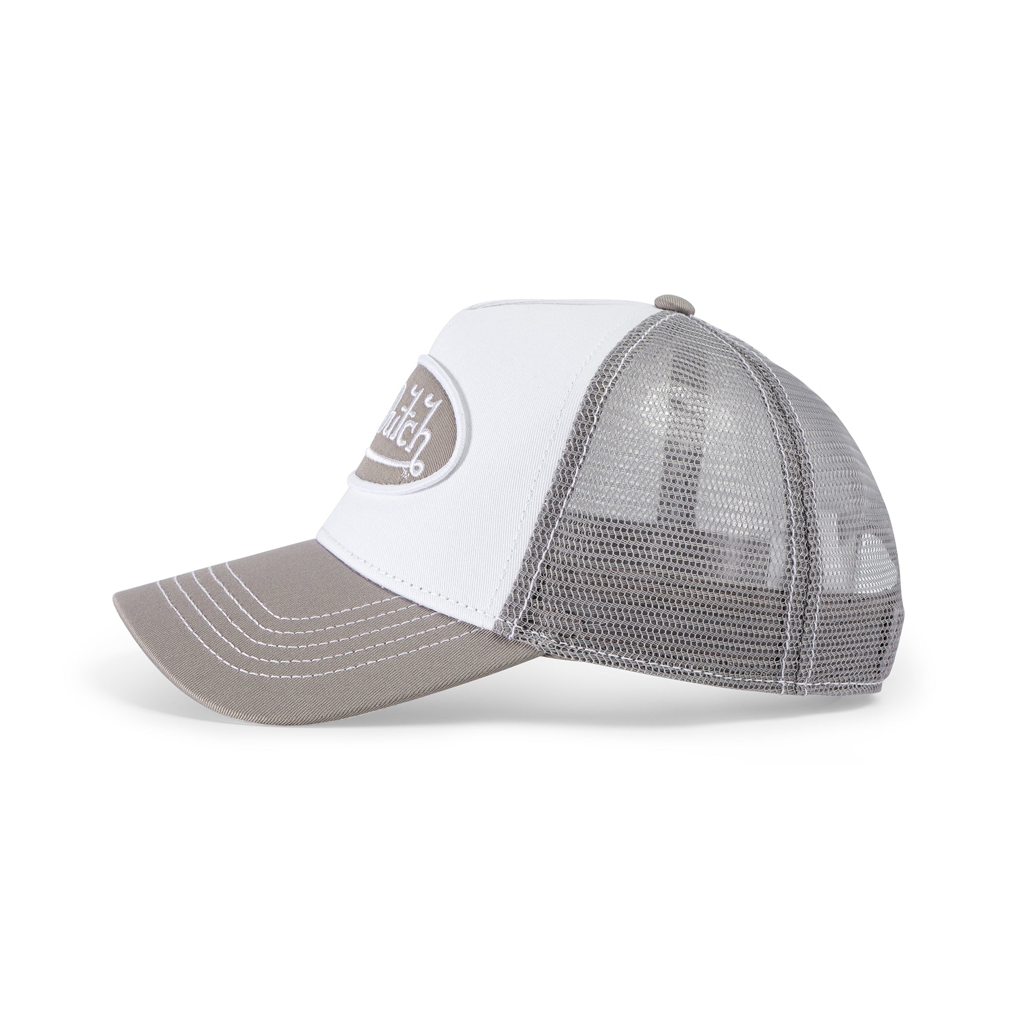 Von Dutch Light Grey & White Trucker Hat - Image 2