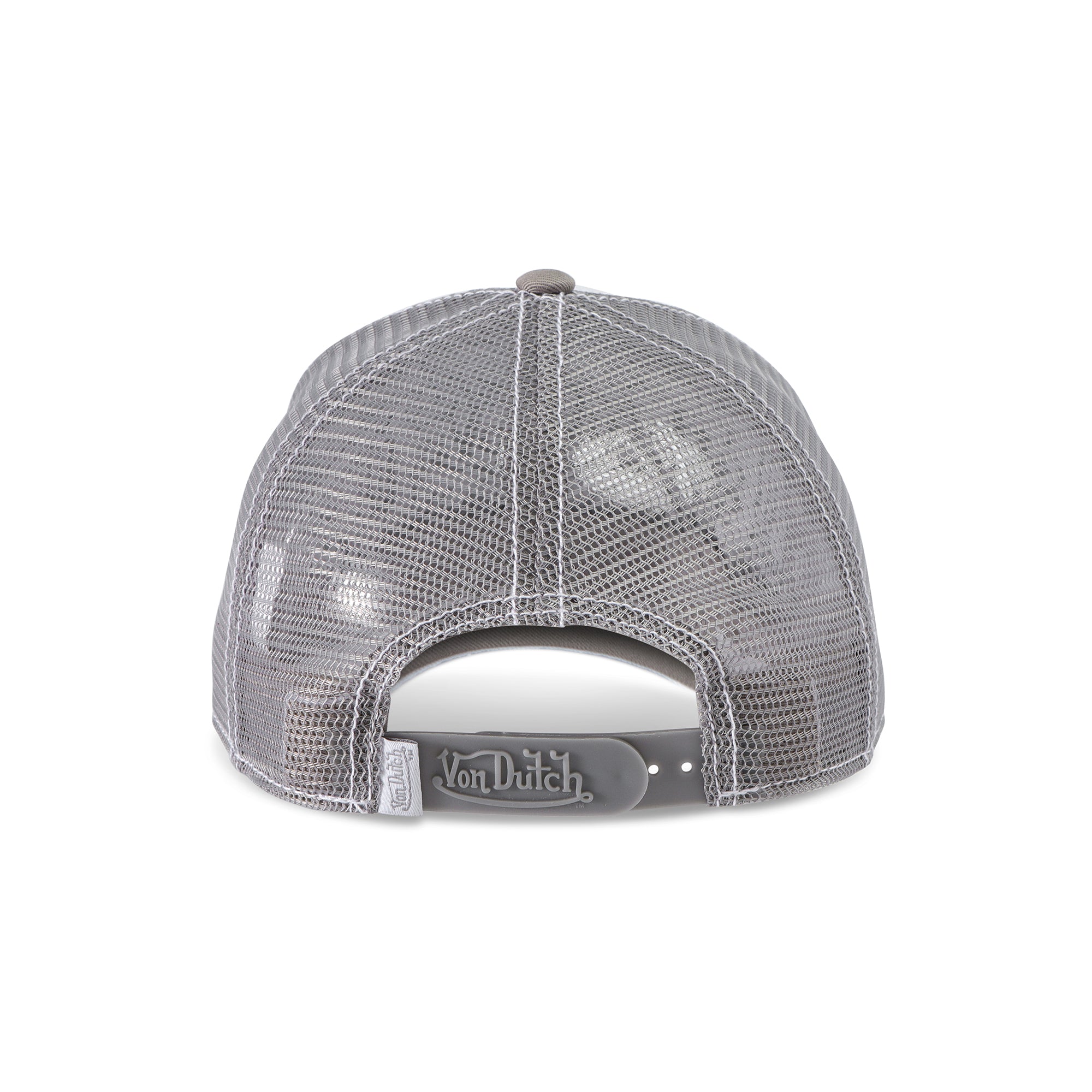 Von Dutch Light Grey & White Trucker Hat - Image 4