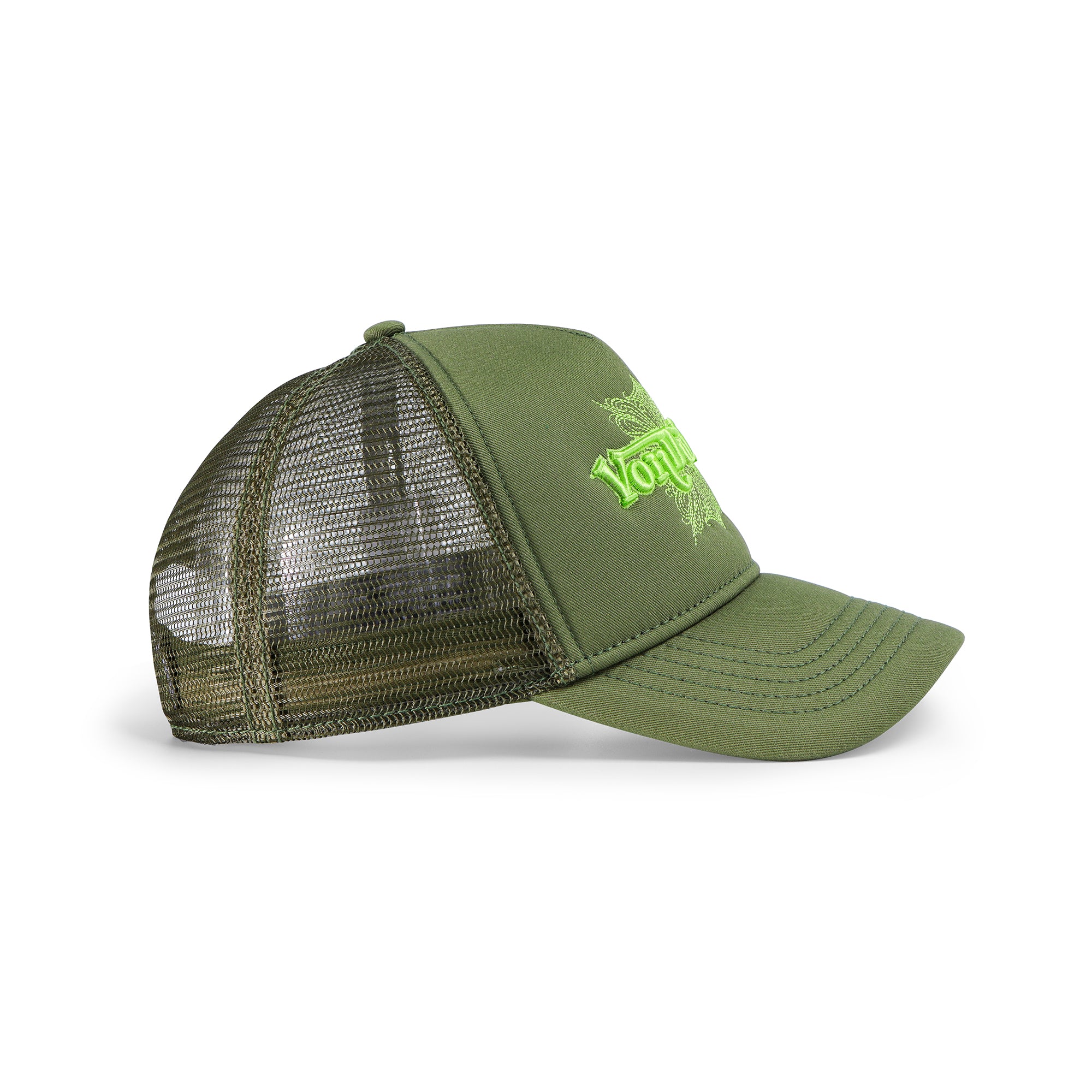 Von Dutch Foam Chopper Trucker Hat - Olive Green - Image 3