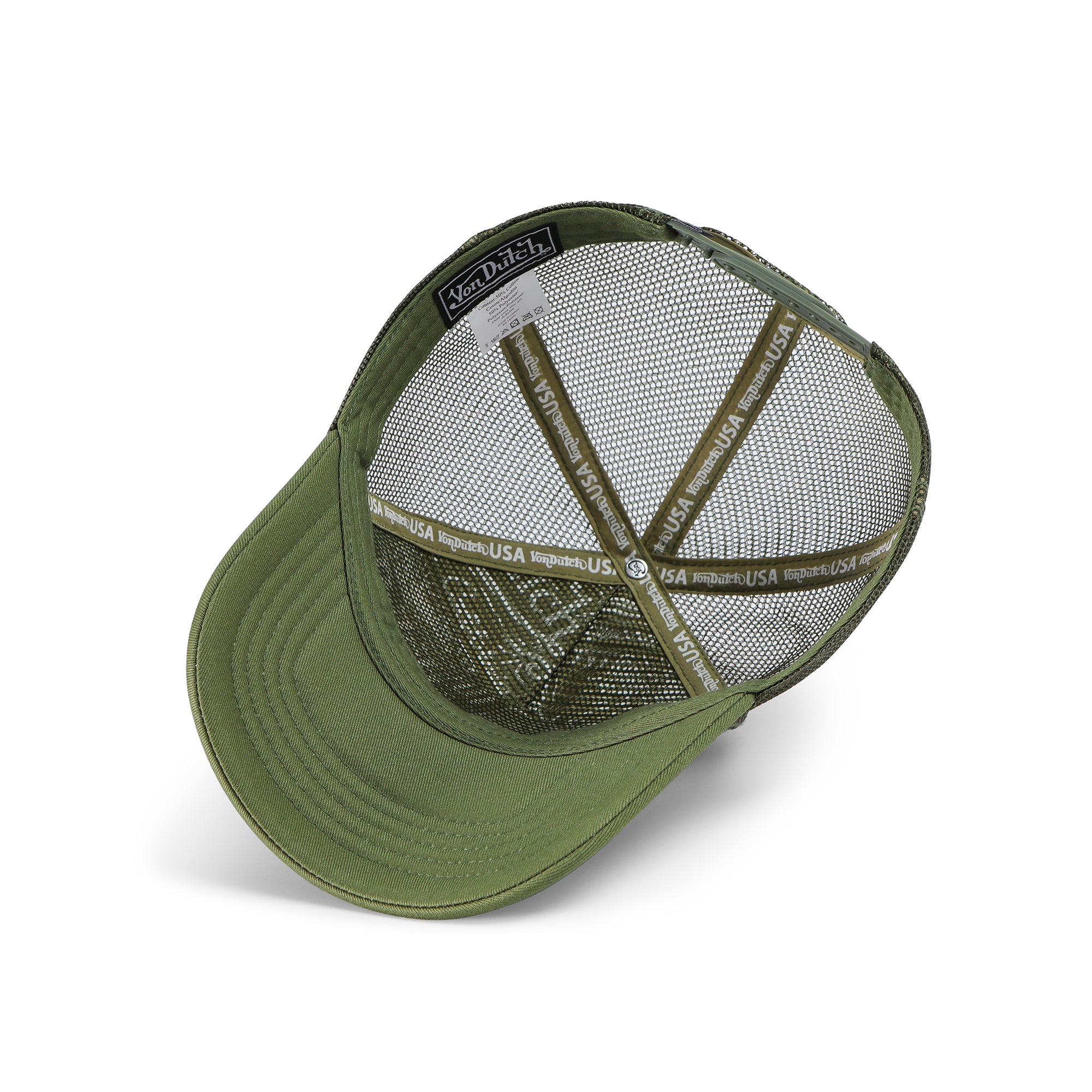Von Dutch Foam Chopper Trucker Hat - Olive Green - Image 5