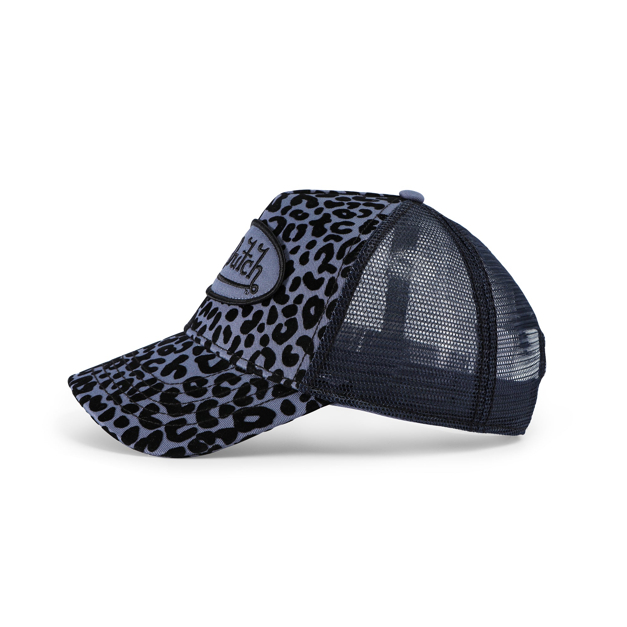 Von Dutch Blueberry Cheetah Velvet Trucker Hat - Image 2