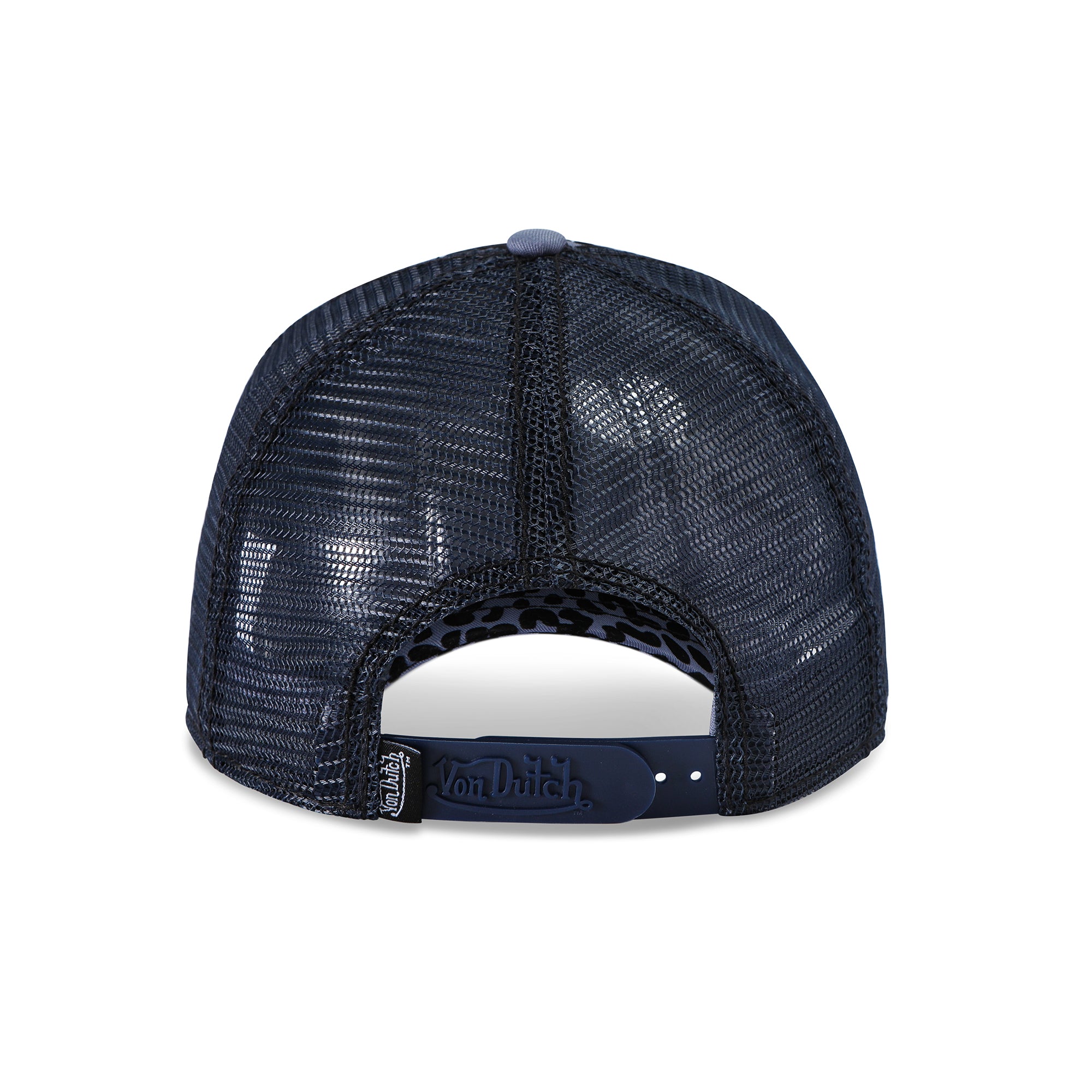 Von Dutch Blueberry Cheetah Velvet Trucker Hat - Image 4