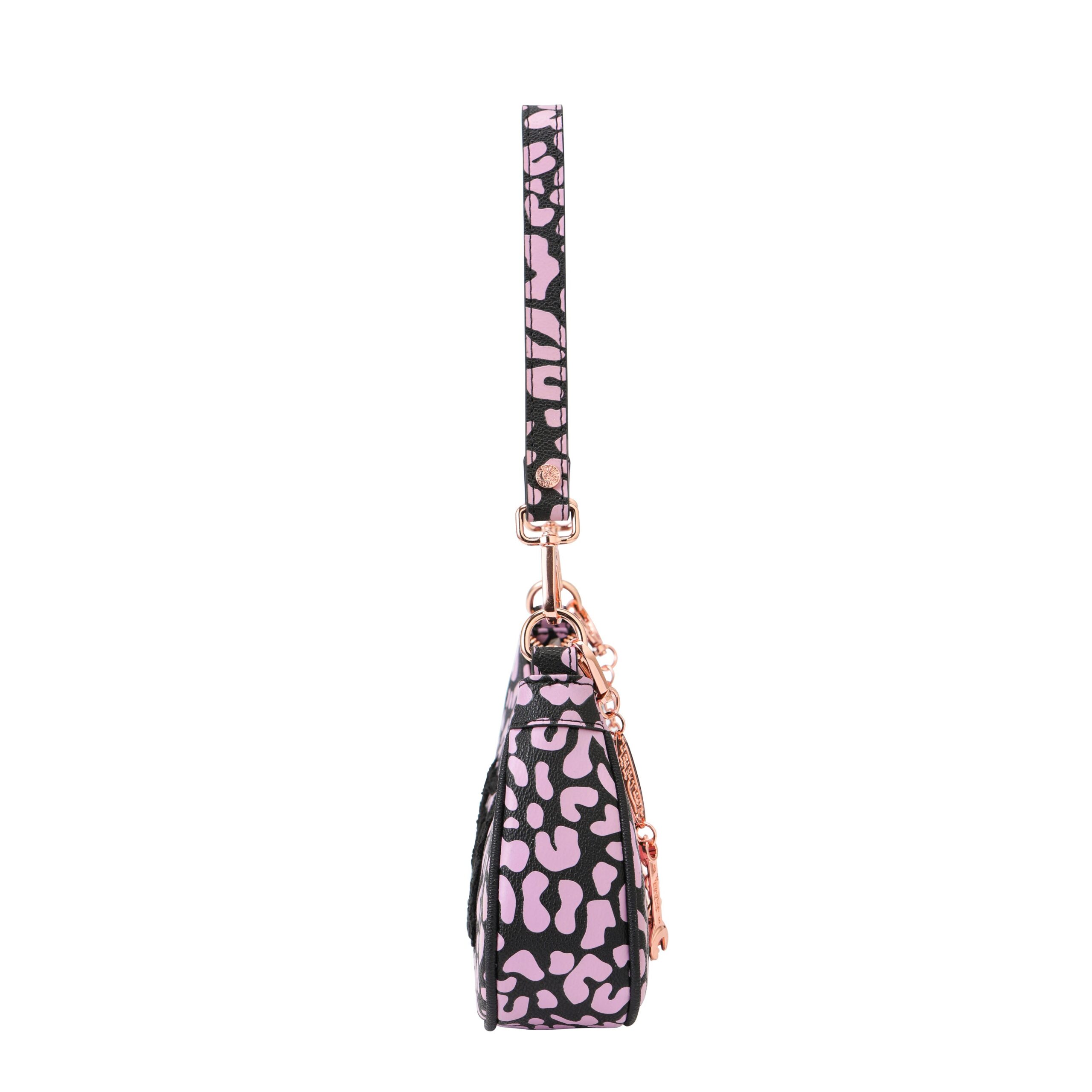 Von Dutch Pink Cheetah Shoulder Bag - Image 3