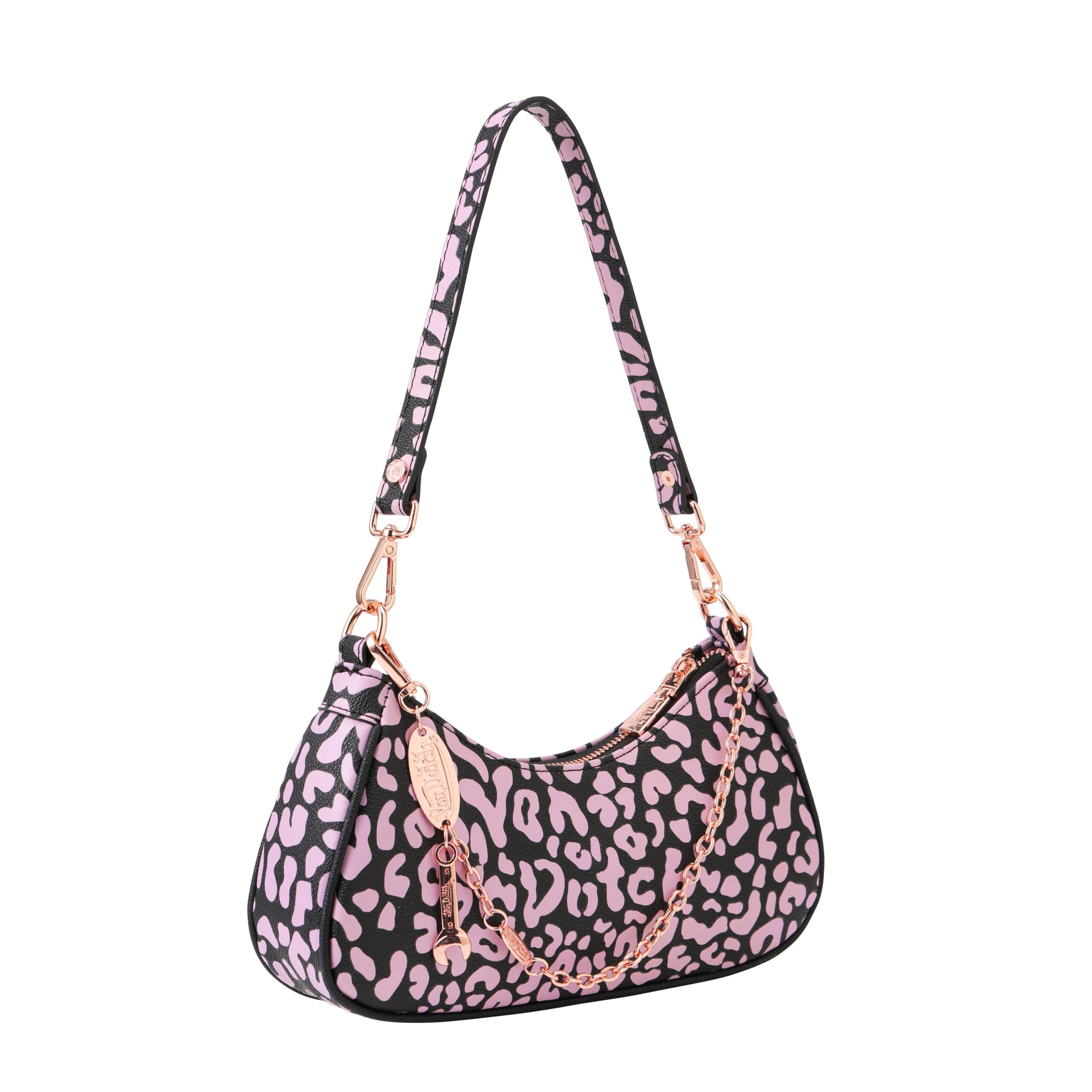 Von Dutch Pink Cheetah Shoulder Bag - Image 4