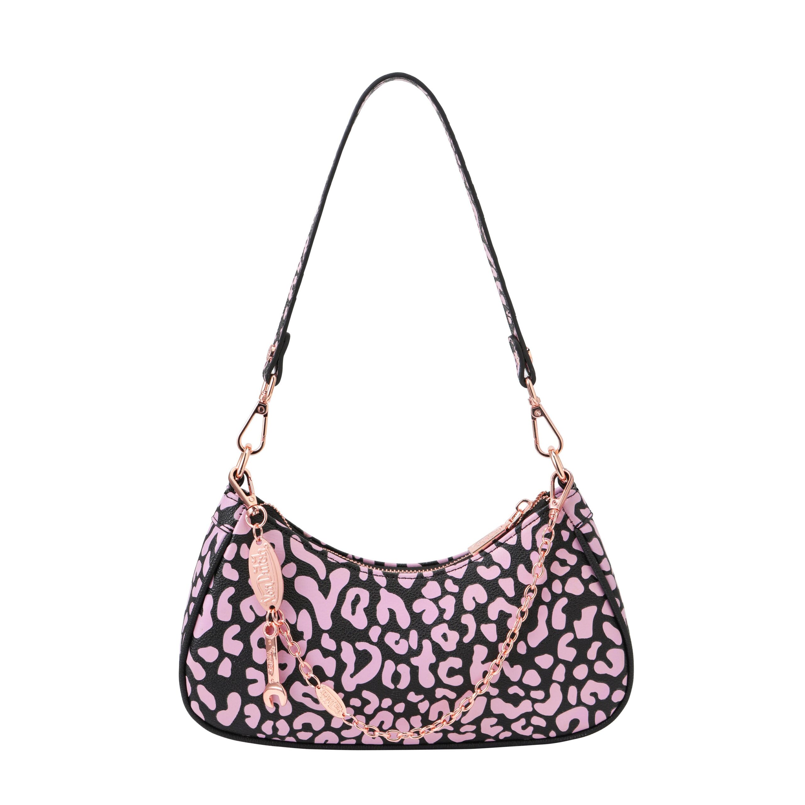 Von Dutch Pink Cheetah Shoulder Bag - Image 5