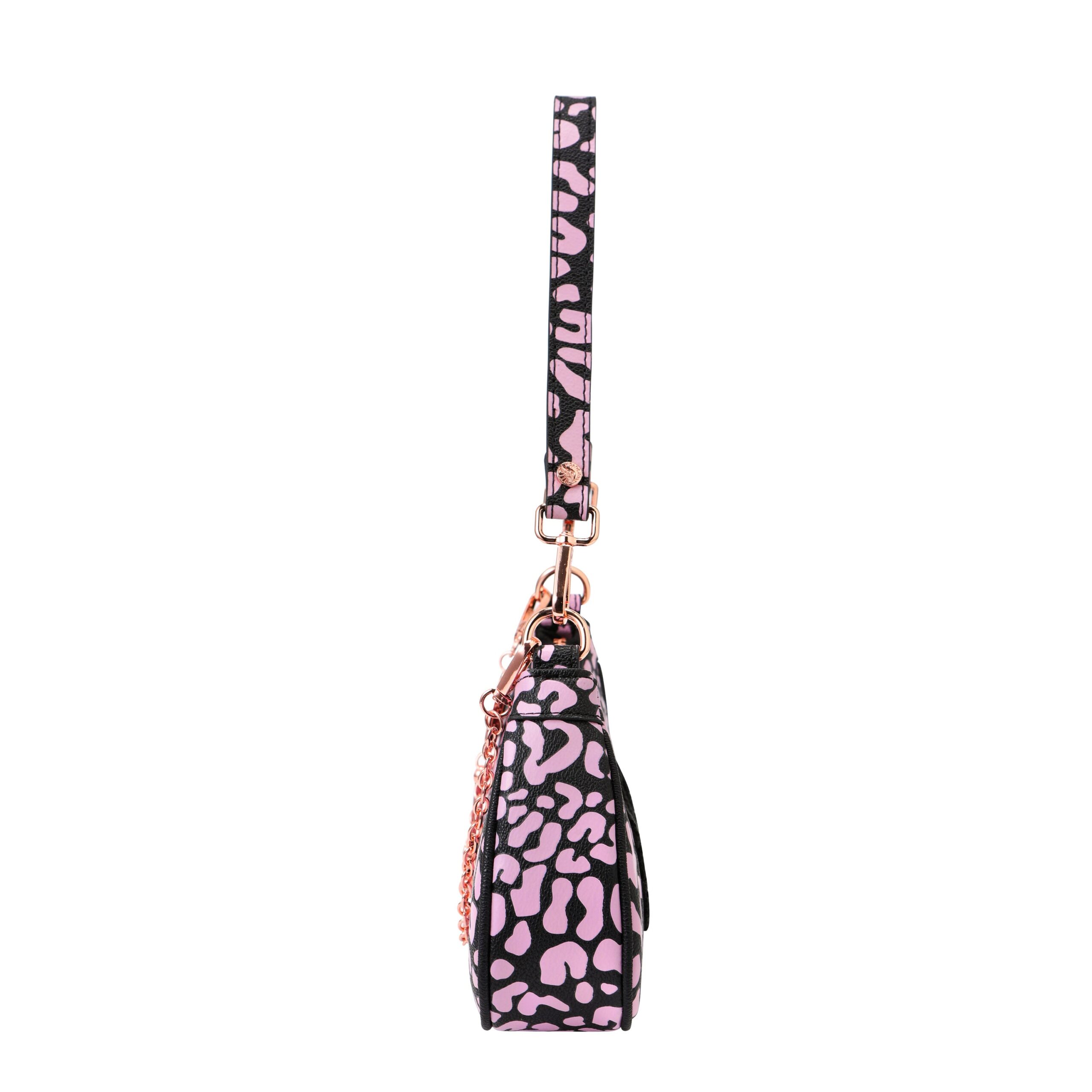 Von Dutch Pink Cheetah Shoulder Bag - Image 6