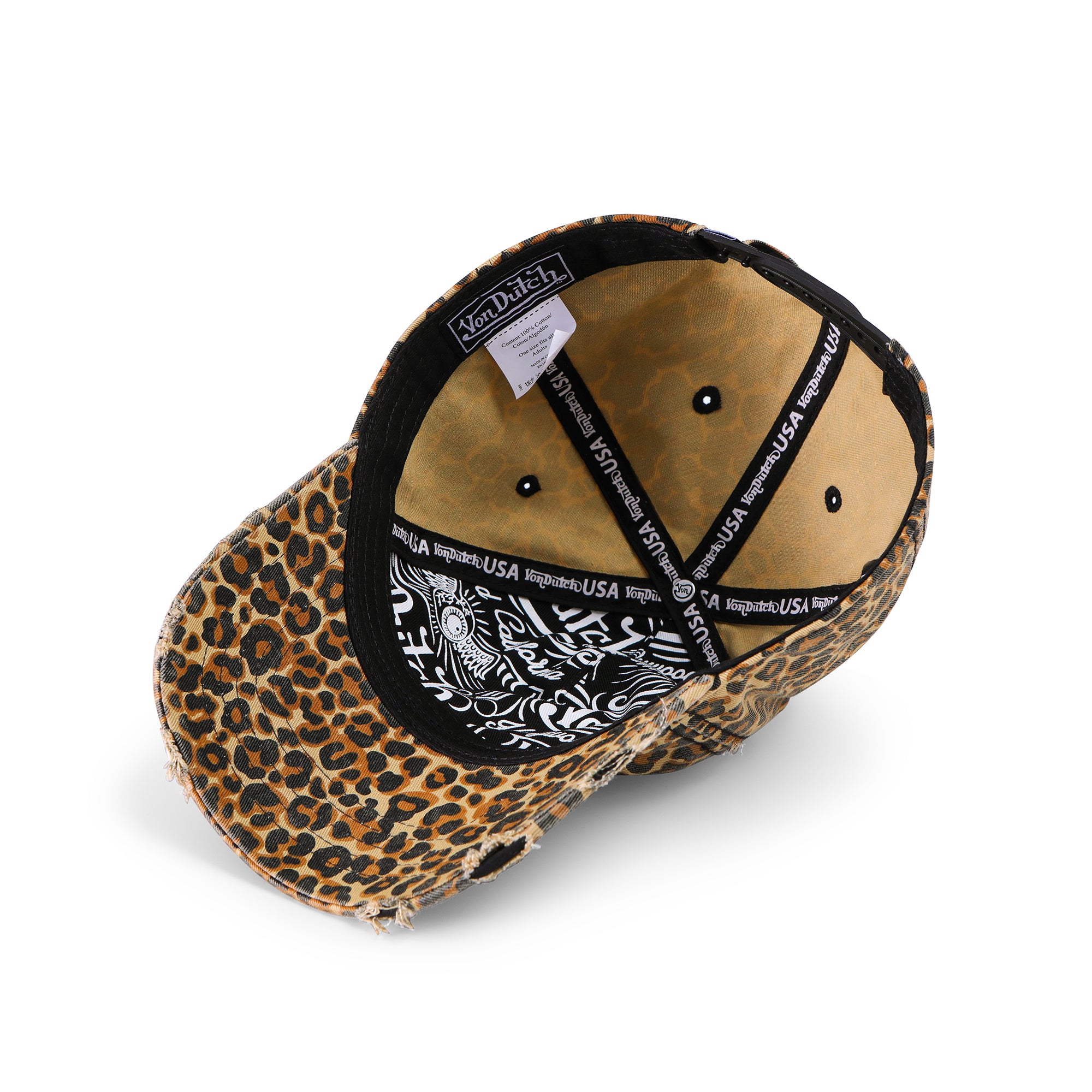 Von Dutch MotoCross Strapback Hat - Leopard - Image 5