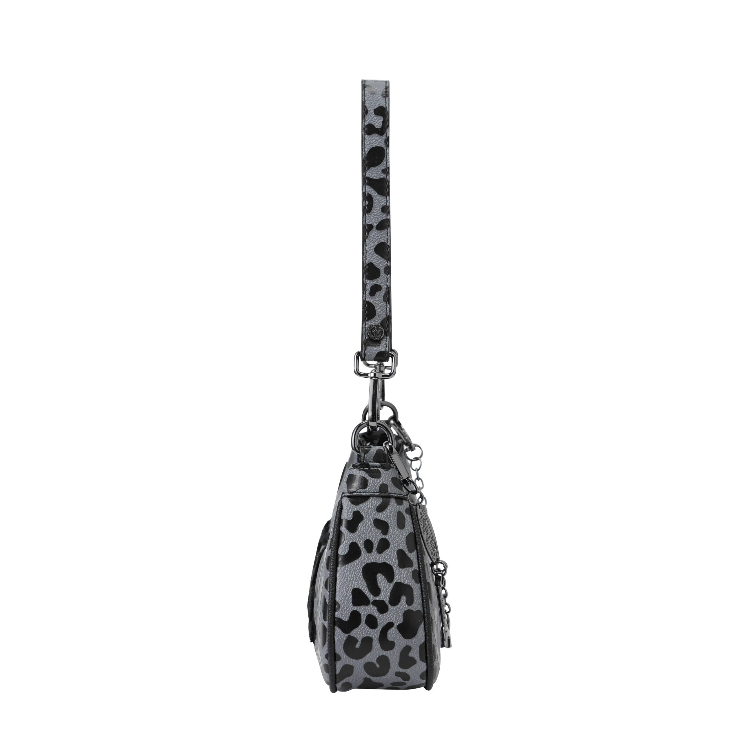 Von Dutch Grey Cheetah Shoulder Bag - Image 3
