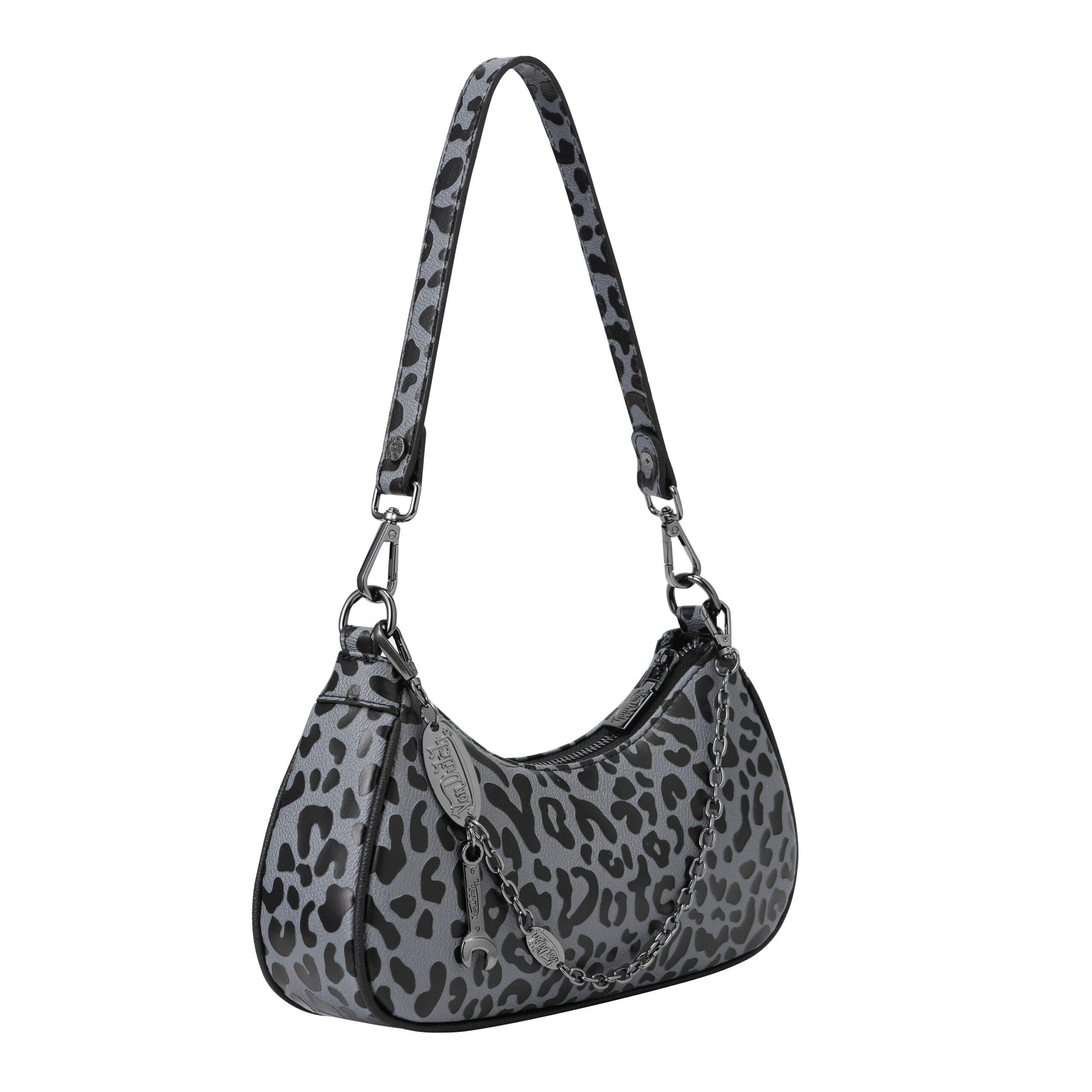 Von Dutch Grey Cheetah Shoulder Bag - Image 4