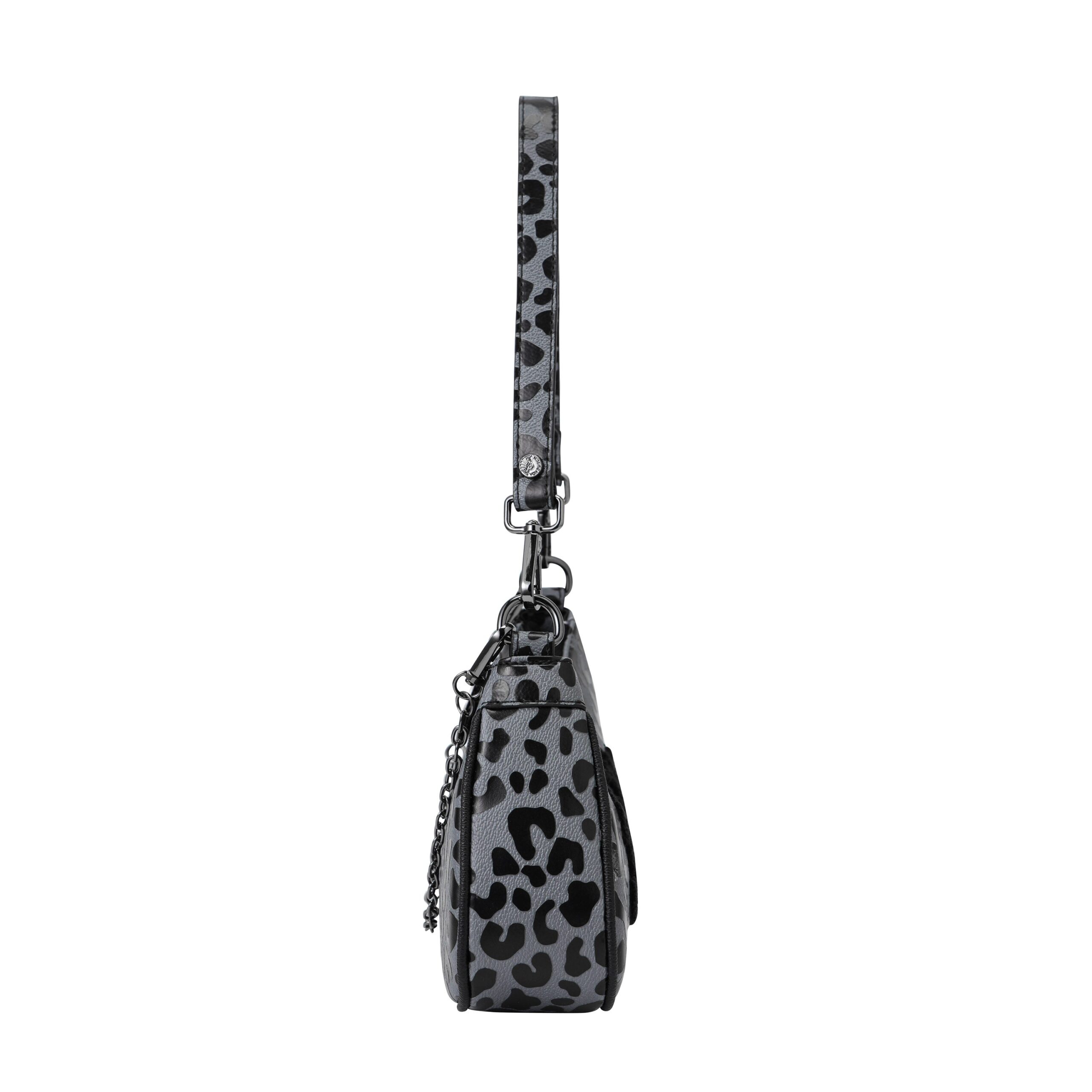 Von Dutch Grey Cheetah Shoulder Bag - Image 6