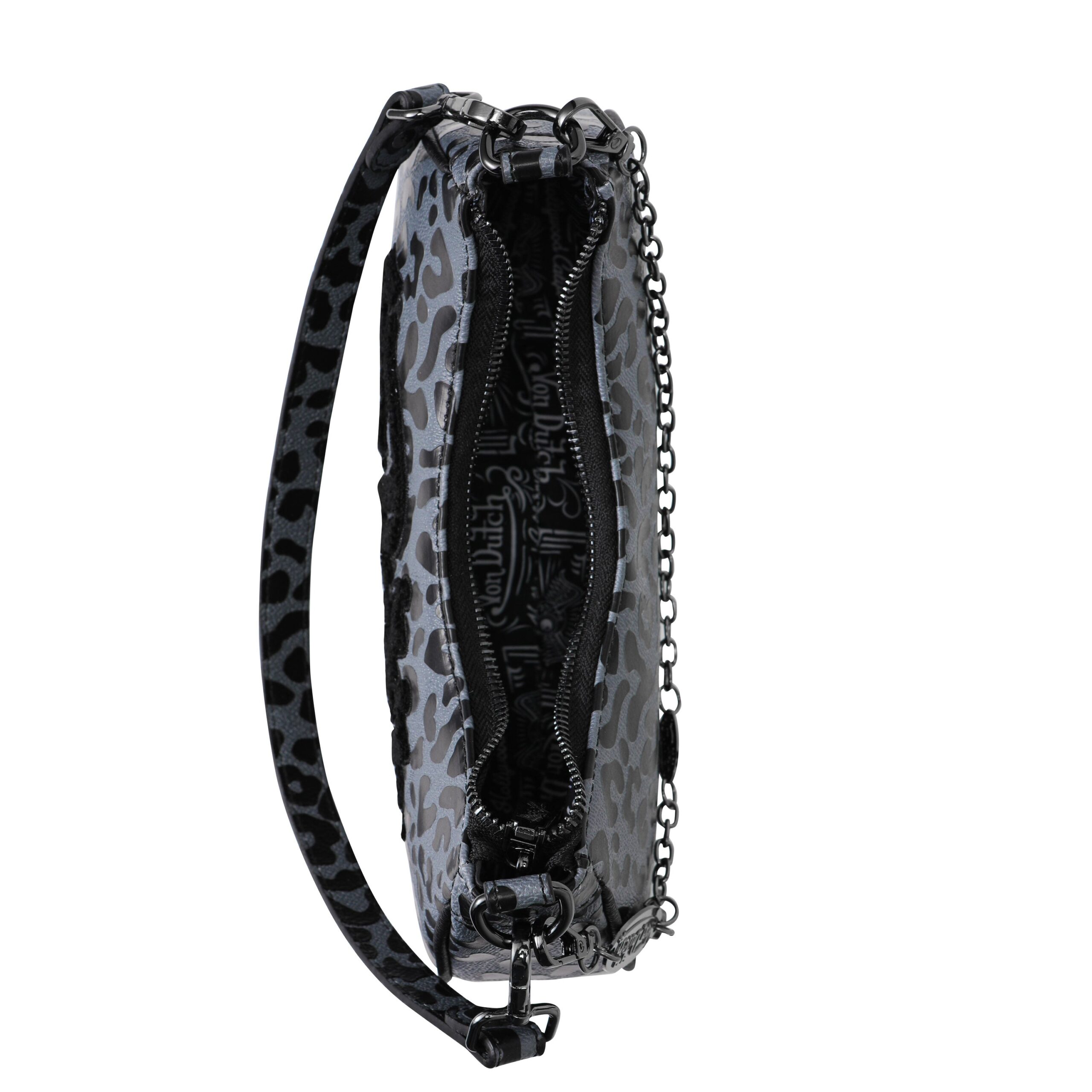 Von Dutch Grey Cheetah Shoulder Bag - Image 7