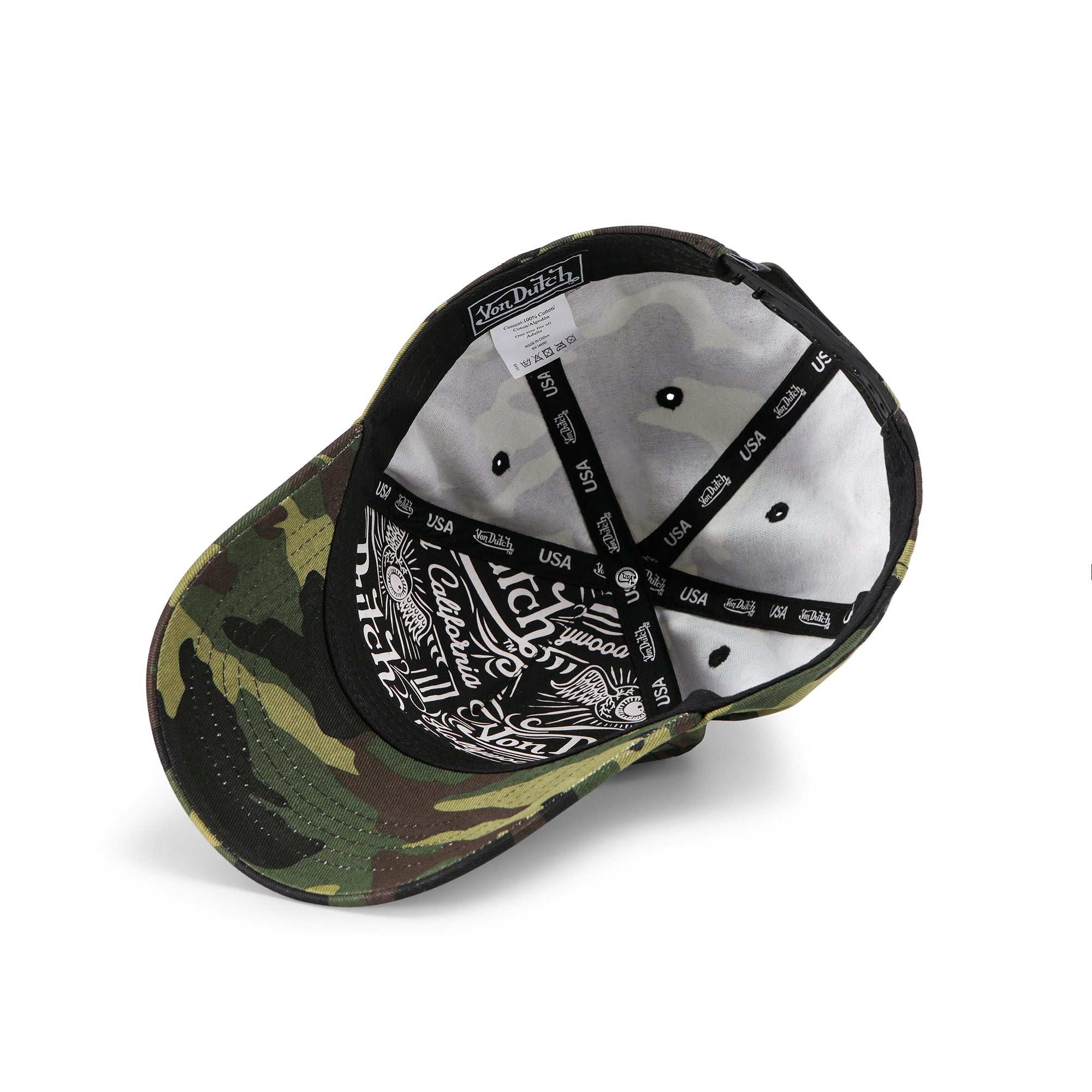 Von Dutch Classic Snapback Hat - Green Camo - Image 5