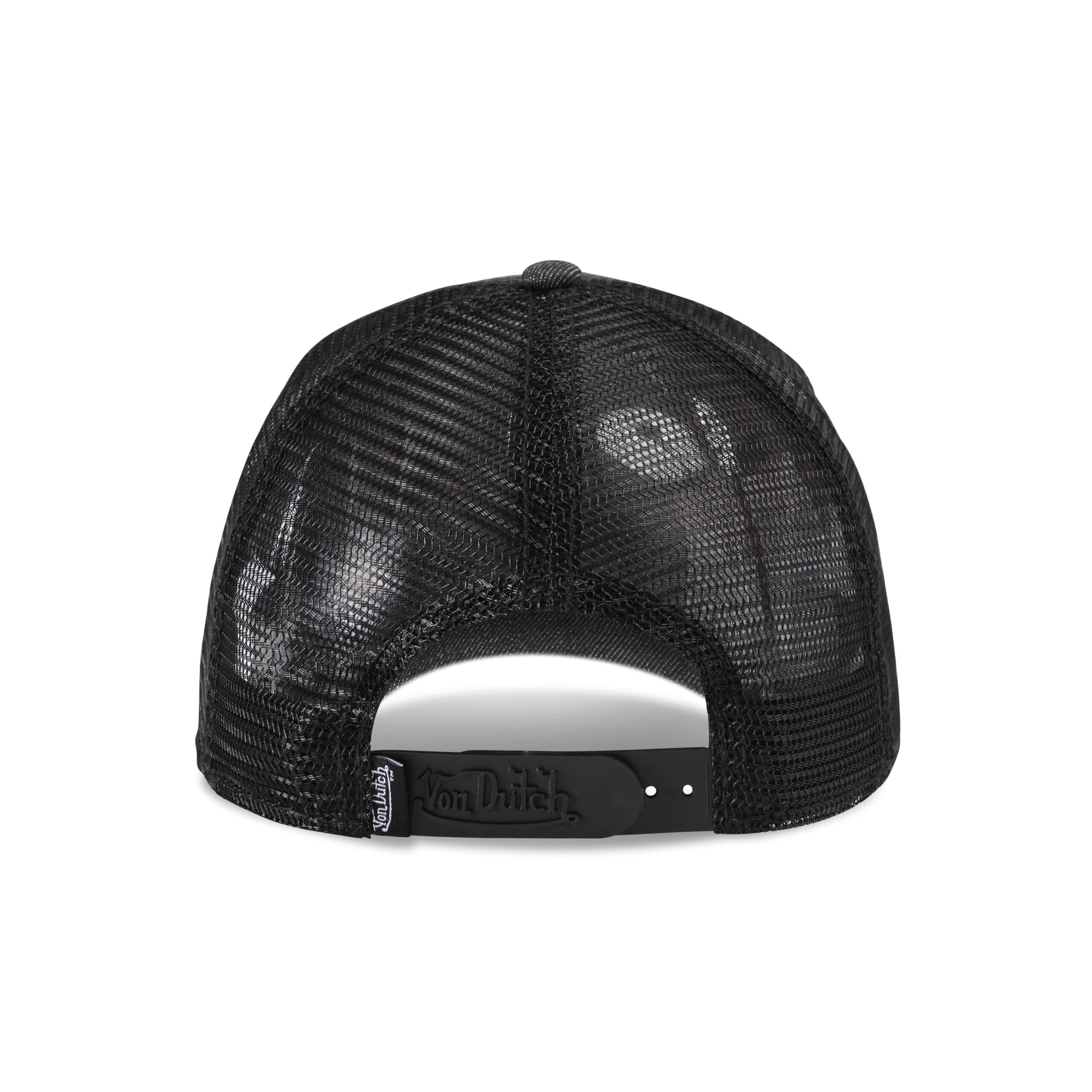 Von Dutch Rhinestone Trucker Hat - Black with Red Rhinestones - Image 4
