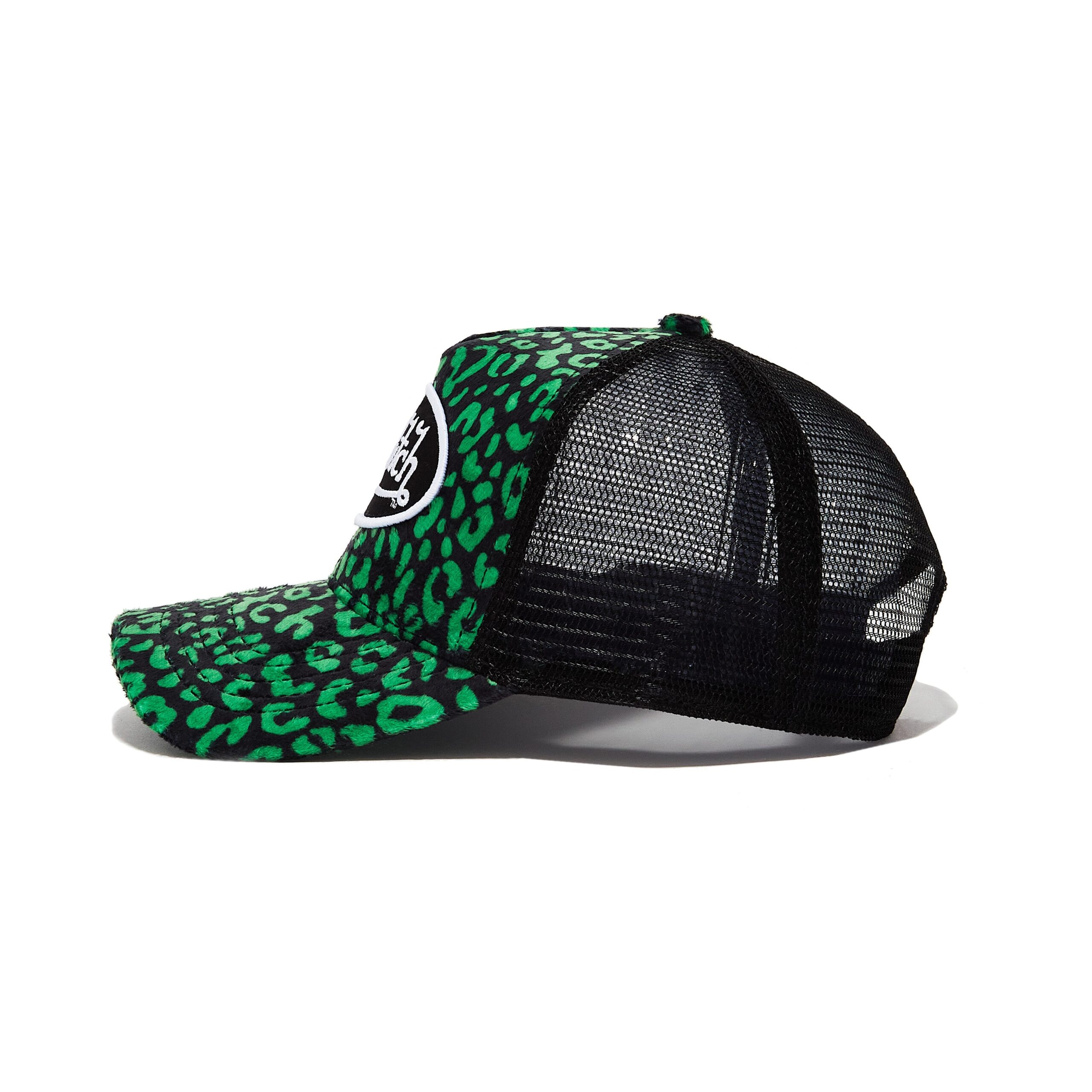 Von Dutch Lime Cheetah Velvet Trucker Hat - Image 2