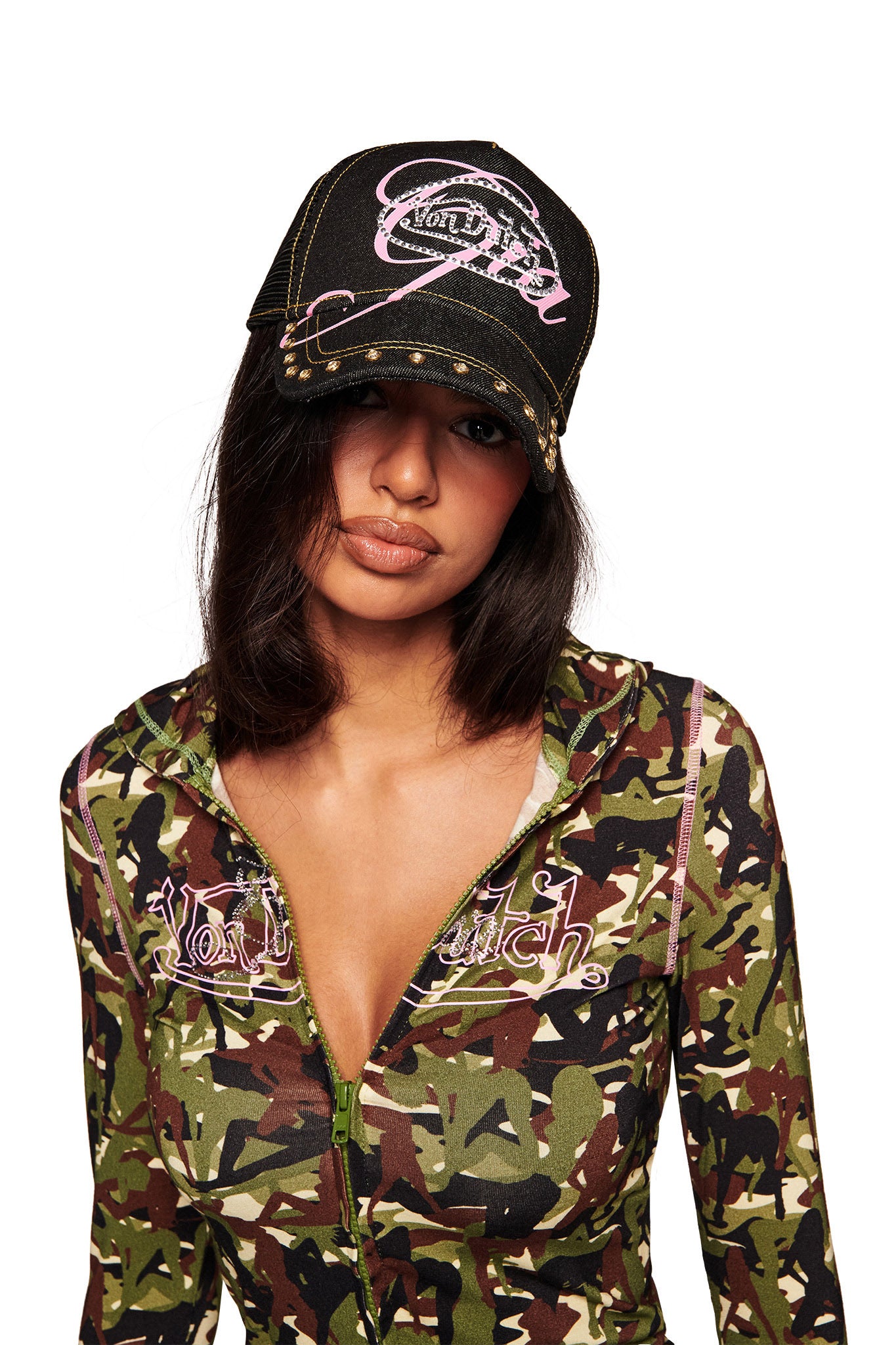I.AM.GIA X VON DUTCH BLACK DENIM TRUCKER HAT - Image 10